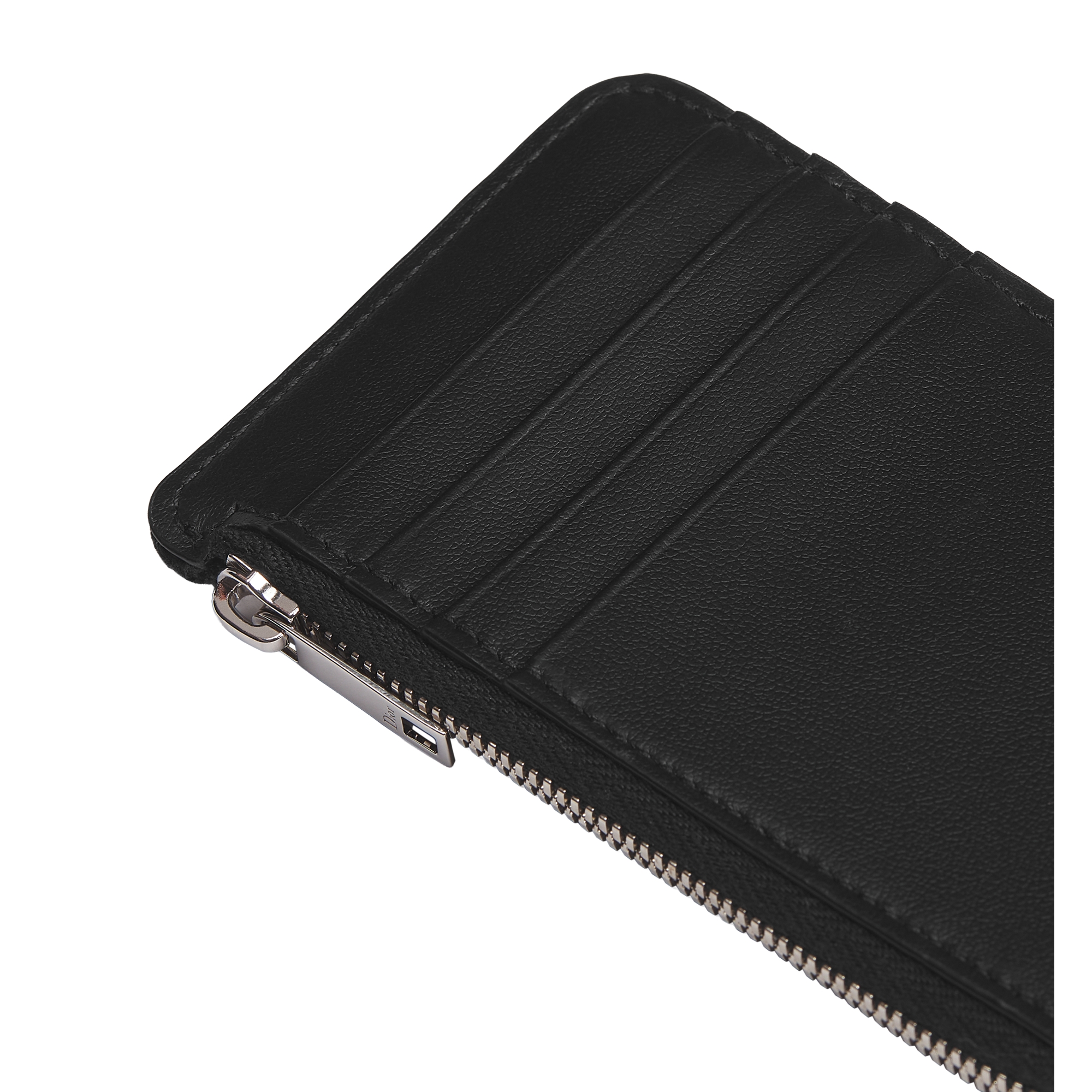 Zipped Card Holder Black Dior Oblique Jacquard E09