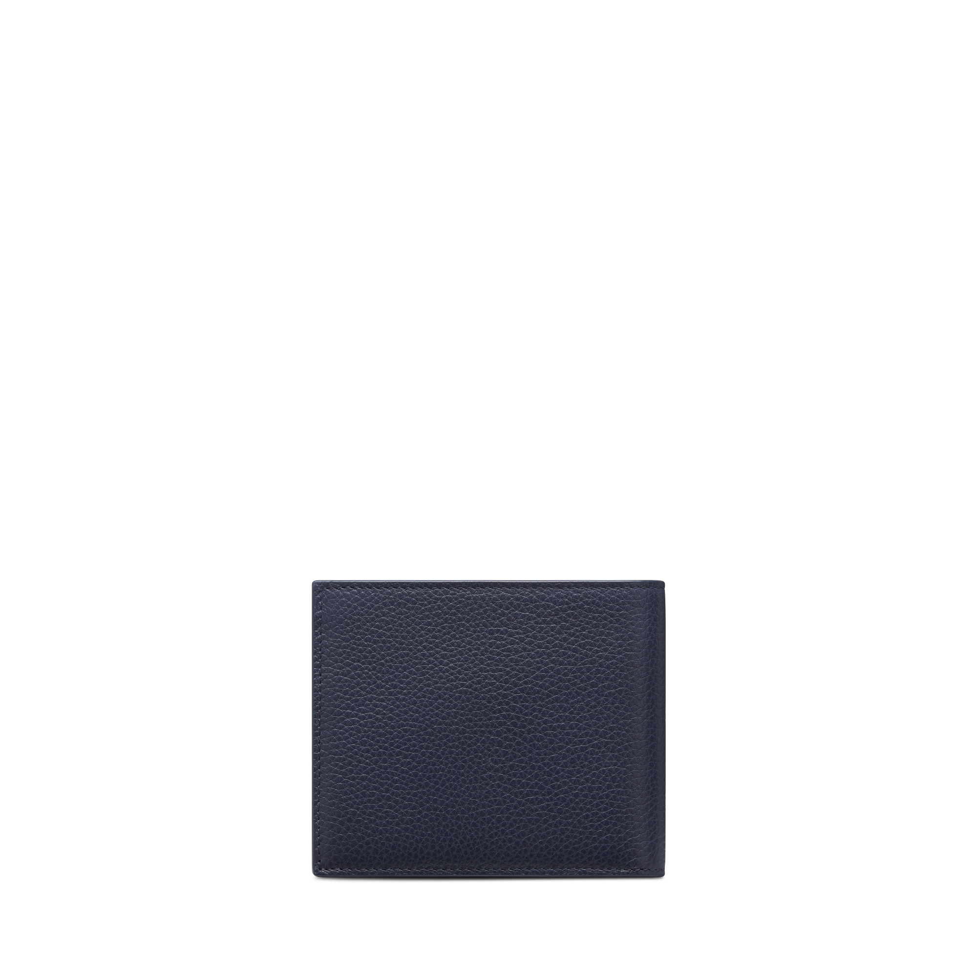 CD Icon 對折錢包 海軍藍粒面小牛皮 E08