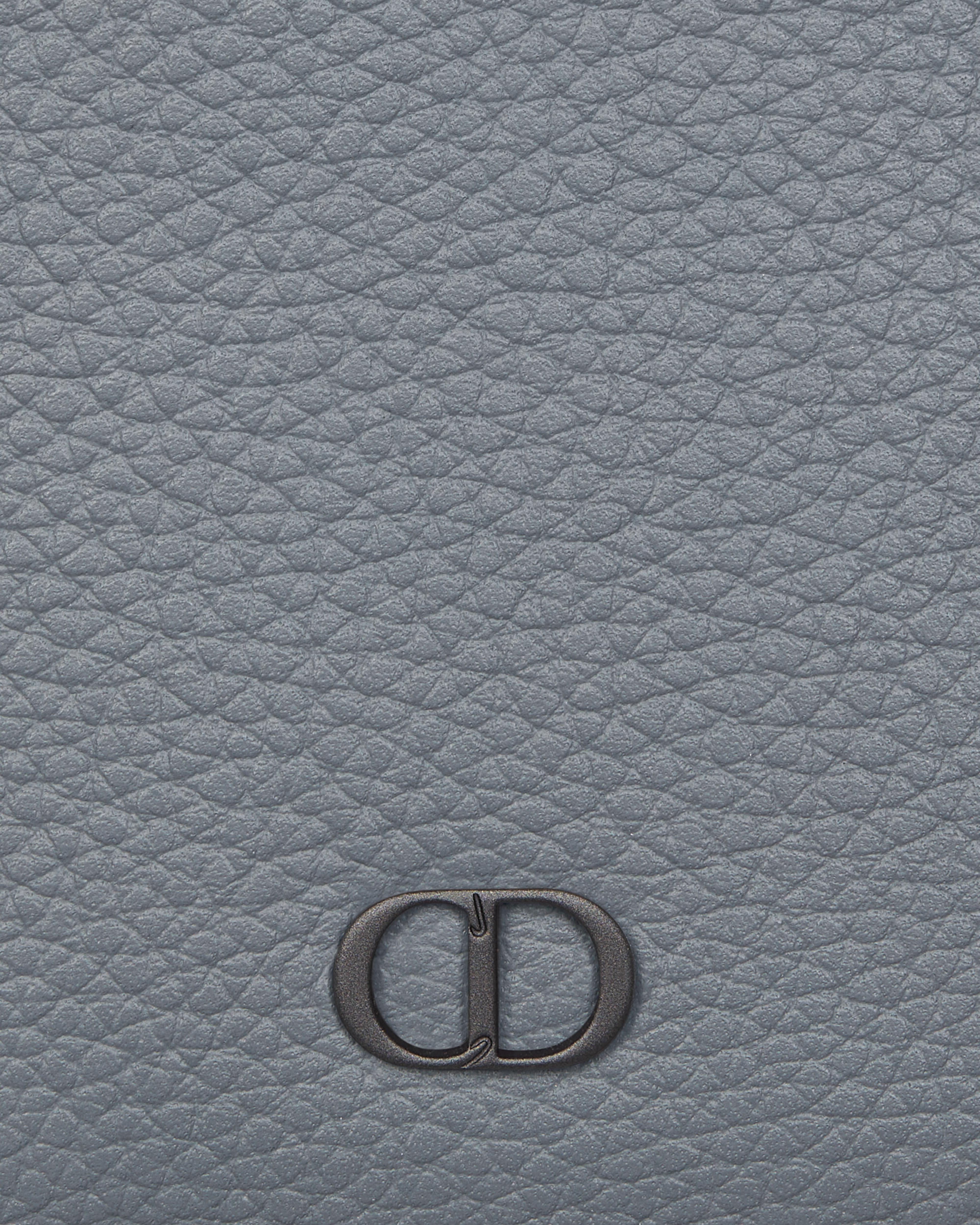 Portafoglio bifold CD Icon Pelle di vitello granulata grigio scuro E09