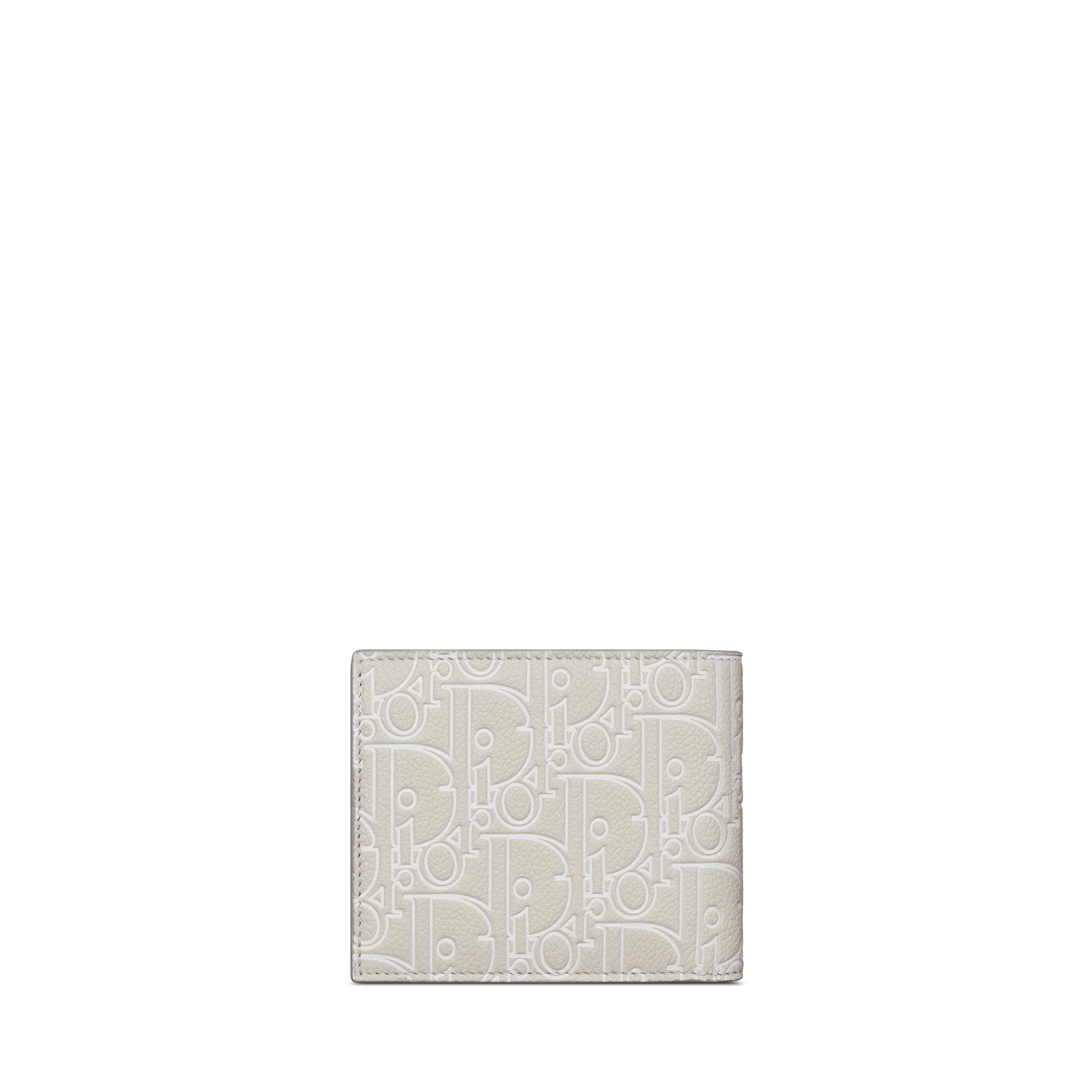 Carteira com duas dobras Couro Dior Gravity Outline bege E08