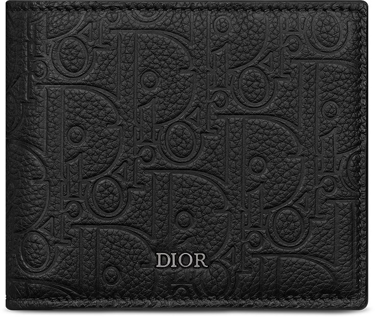 Bifold Wallet Deep Gray Dior Gravity Leather DIOR