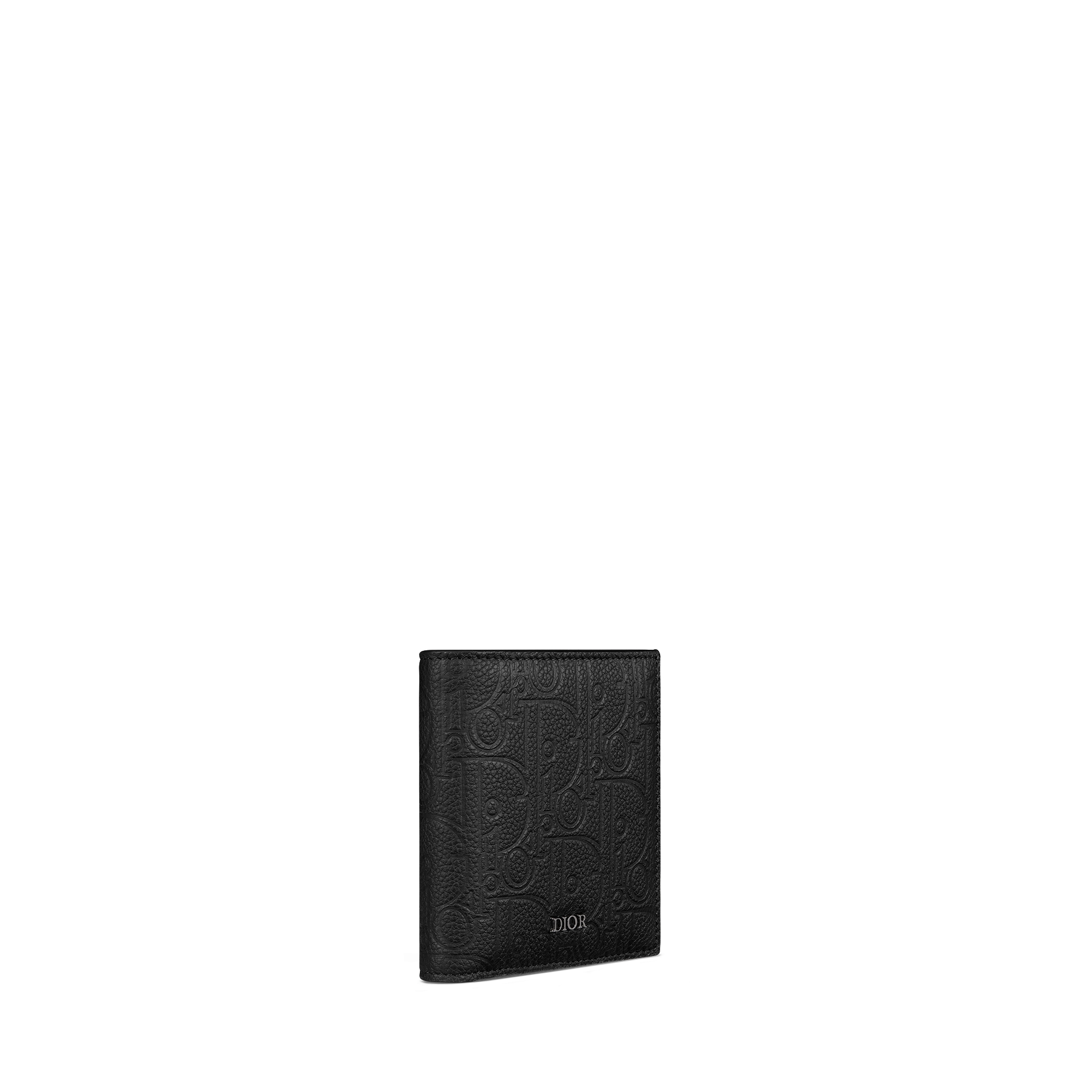 Bifold-portemonnee Zwart Dior Gravity-leer E03