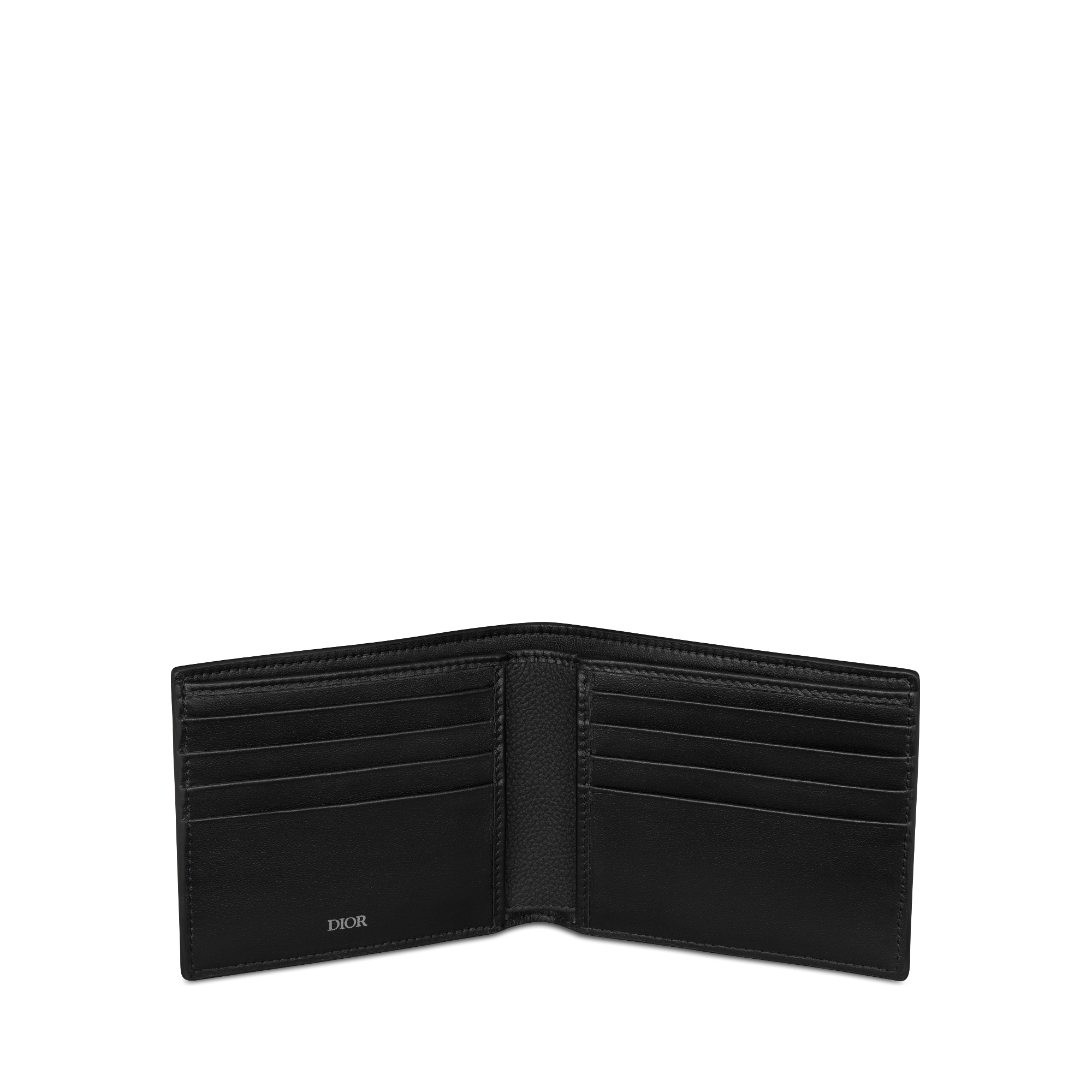 Bifold-portemonnee Zwart Dior Gravity-leer E07