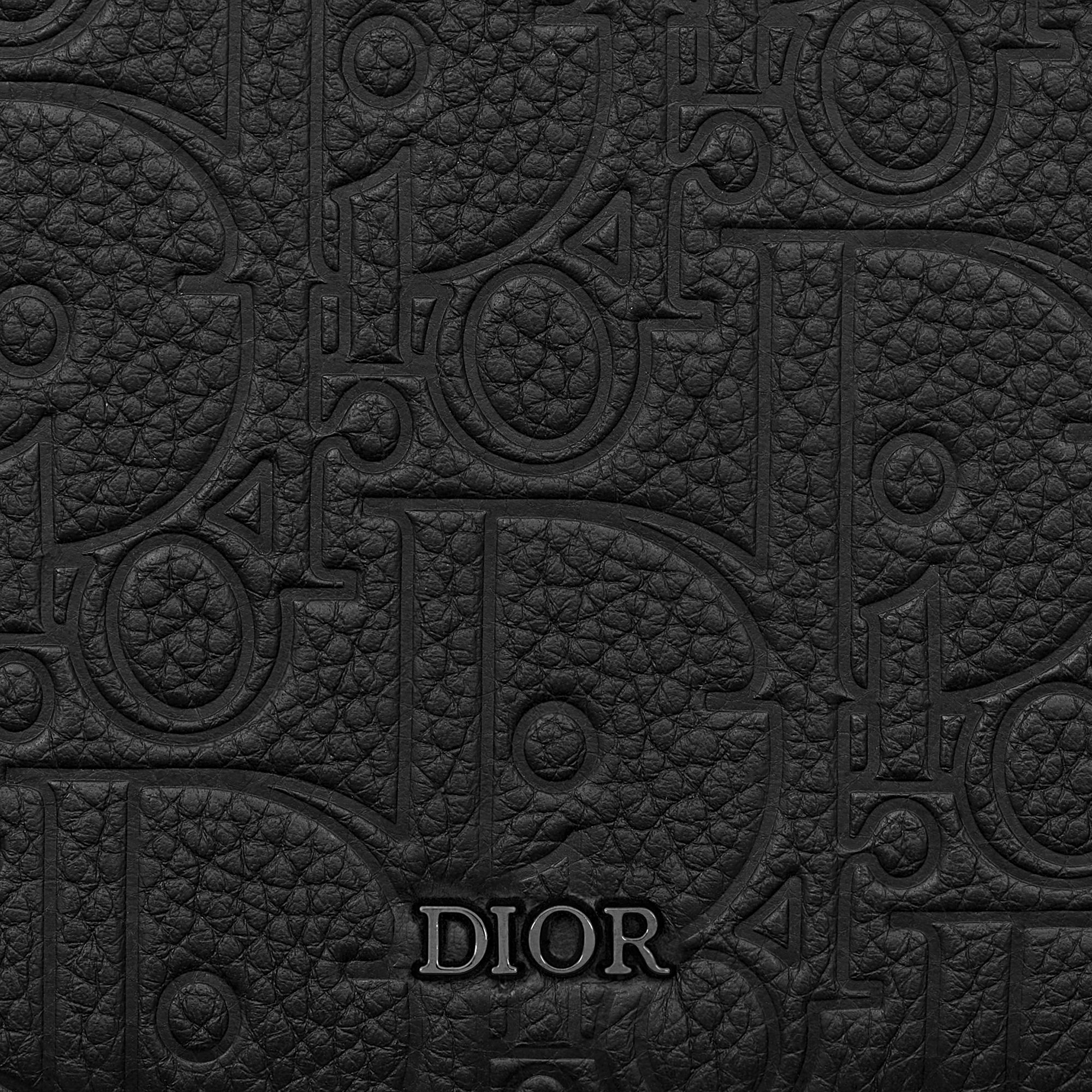 Bifold-portemonnee Zwart Dior Gravity-leer E09