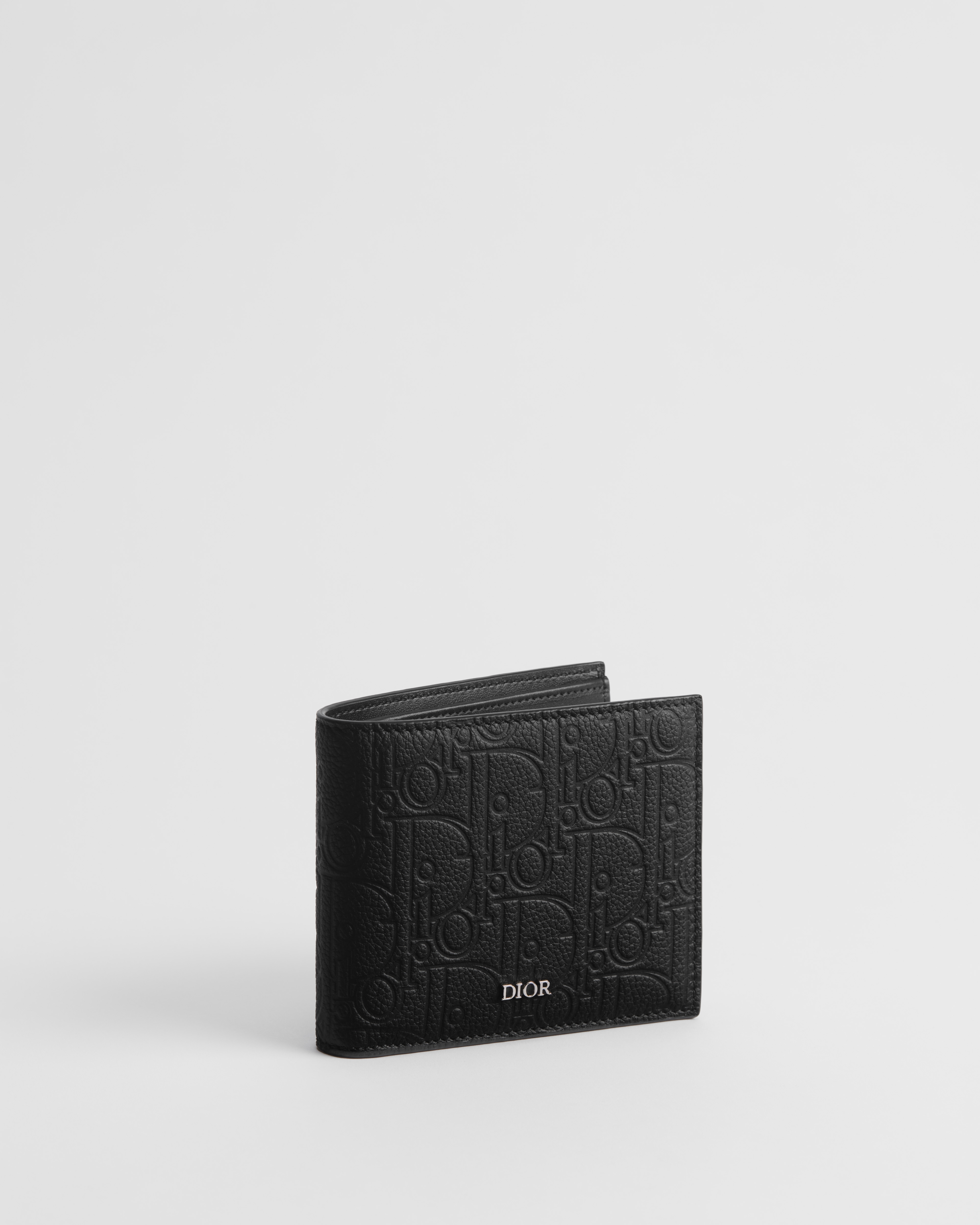 Bifold Wallet Black Dior Gravity Leather E03