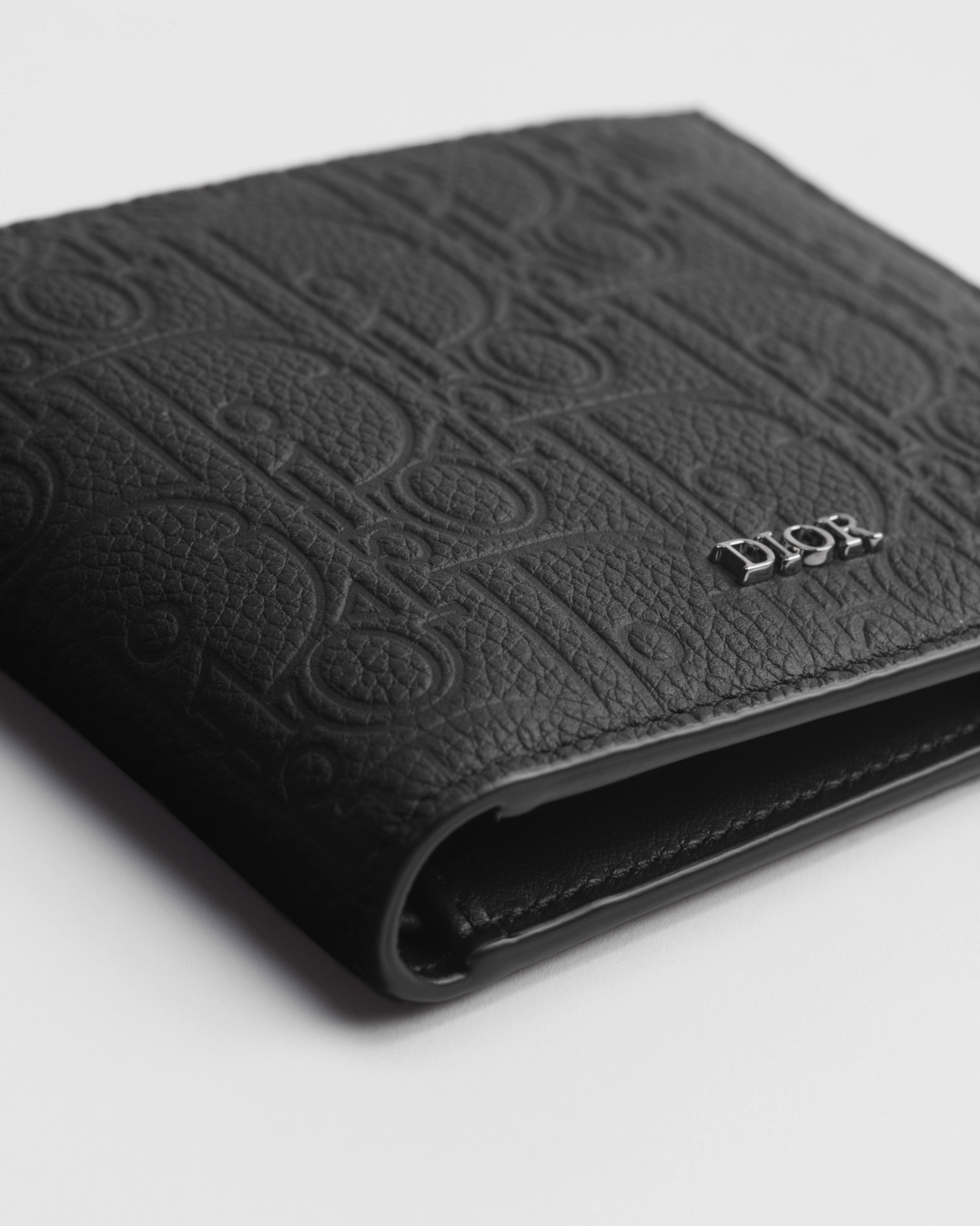 Bifold Wallet Black Dior Gravity Leather E09