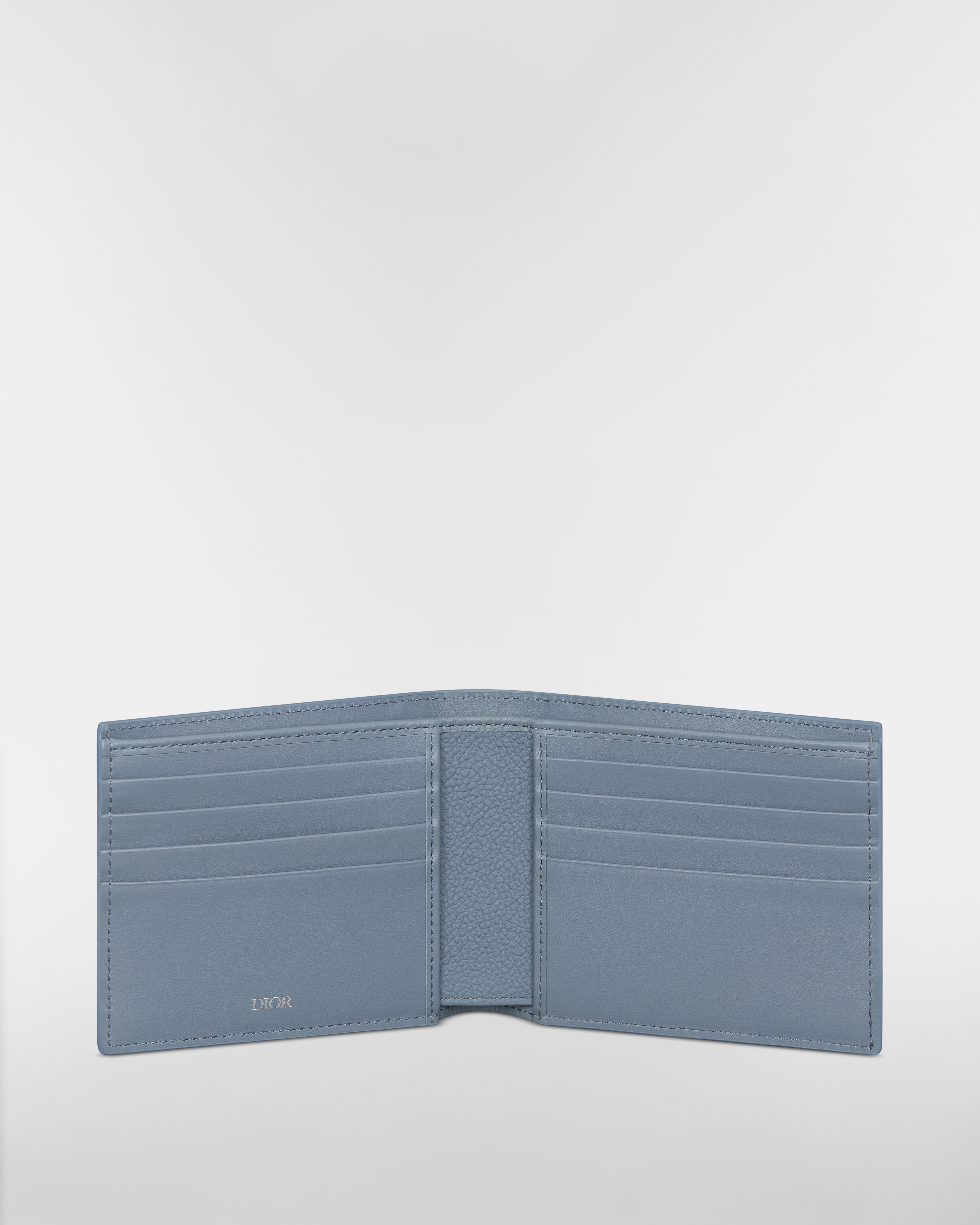 Portefeuille à deux volets Cuir Dior Gravity bleu E07