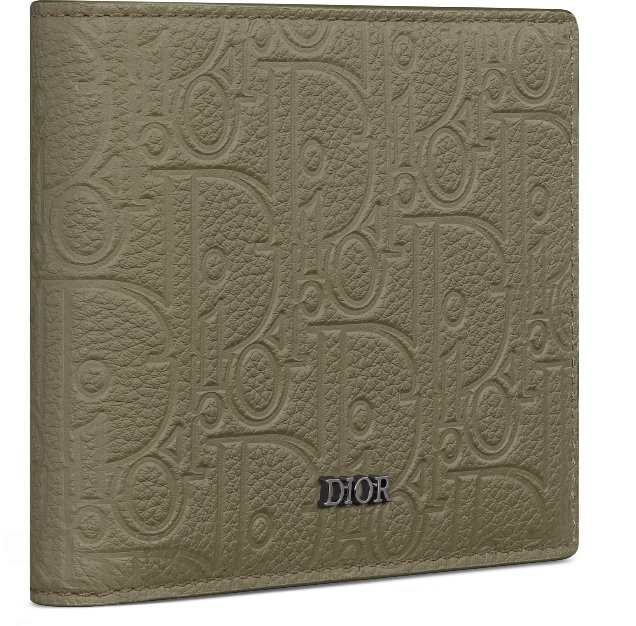 Bifold Wallet Khaki Dior Gravity Leather | DIOR