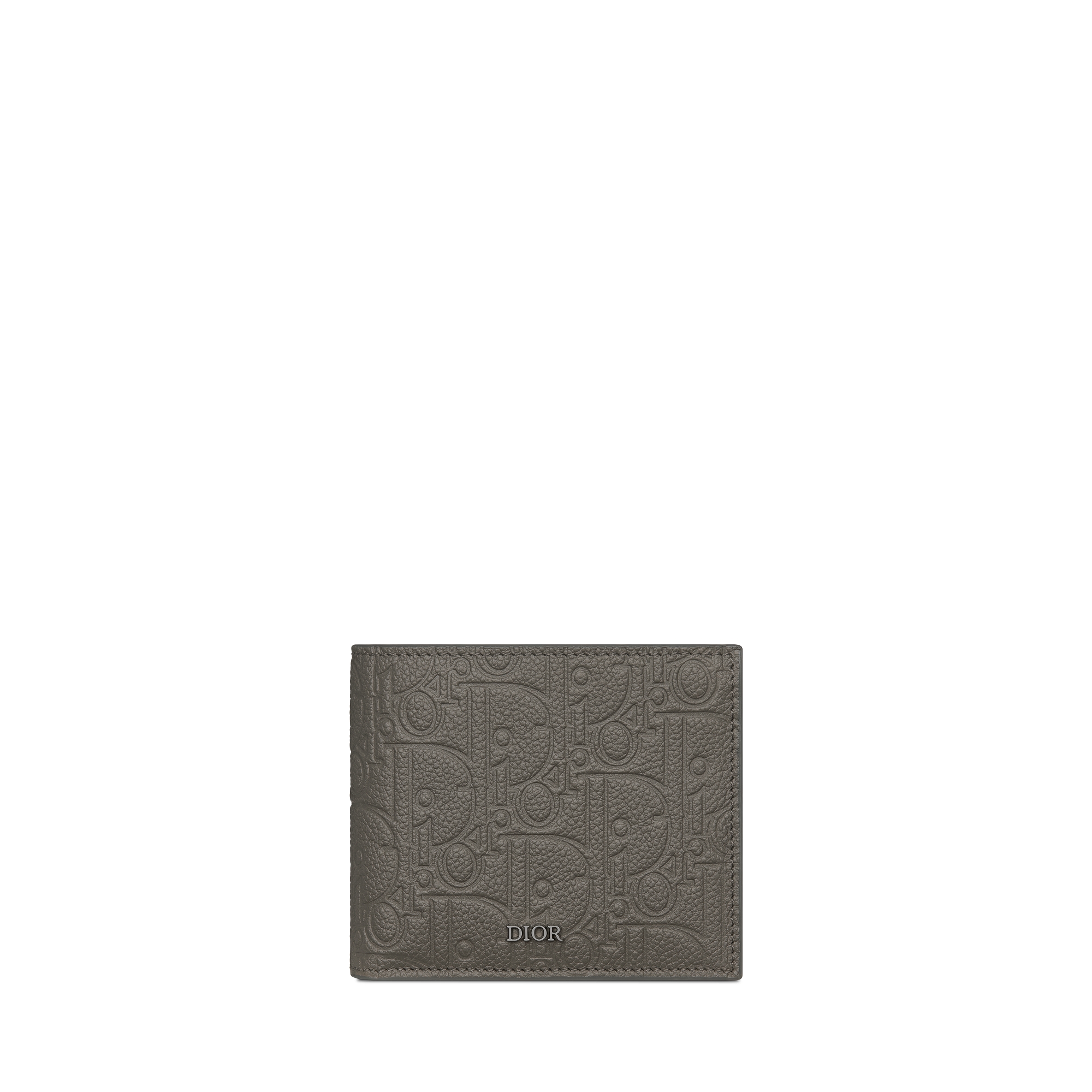 Bifold Wallet Gray Dior Gravity Leather E01
