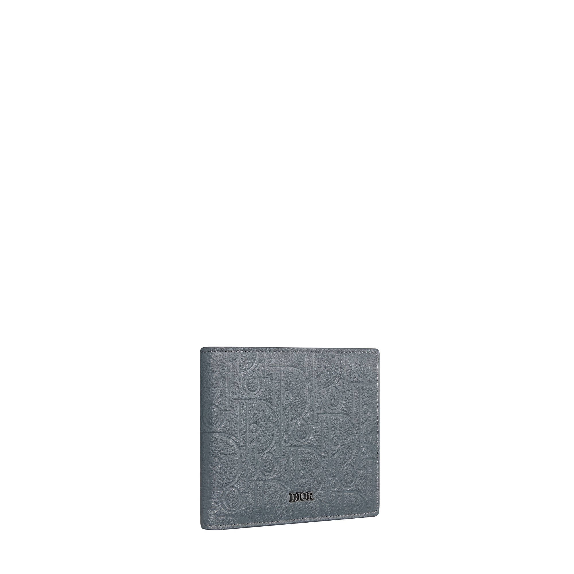 Bifold Wallet Deep Gray Dior Gravity Leather E03