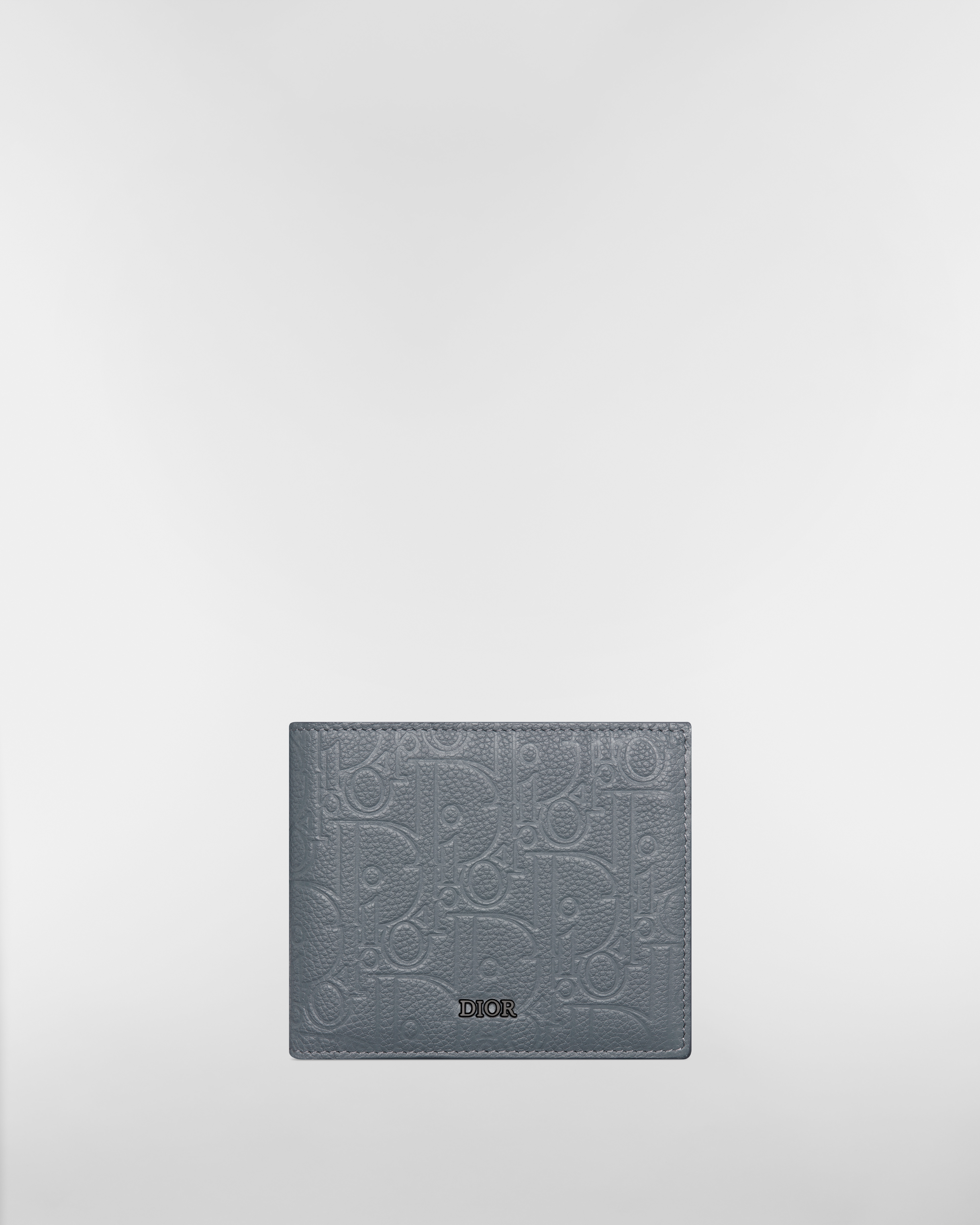 Bifold Wallet Deep Gray Dior Gravity Leather E01