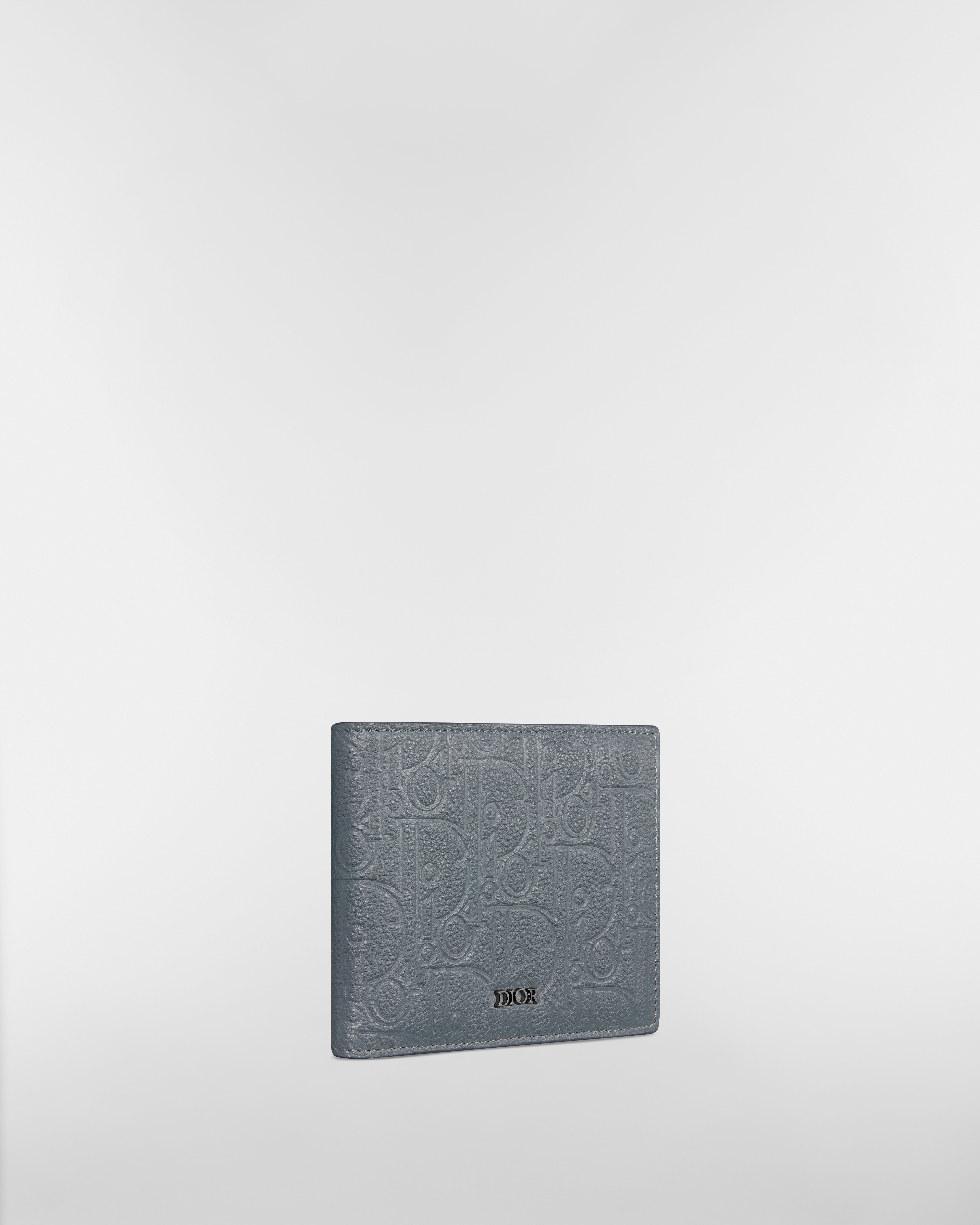 Bifold Wallet Deep Gray Dior Gravity Leather E03