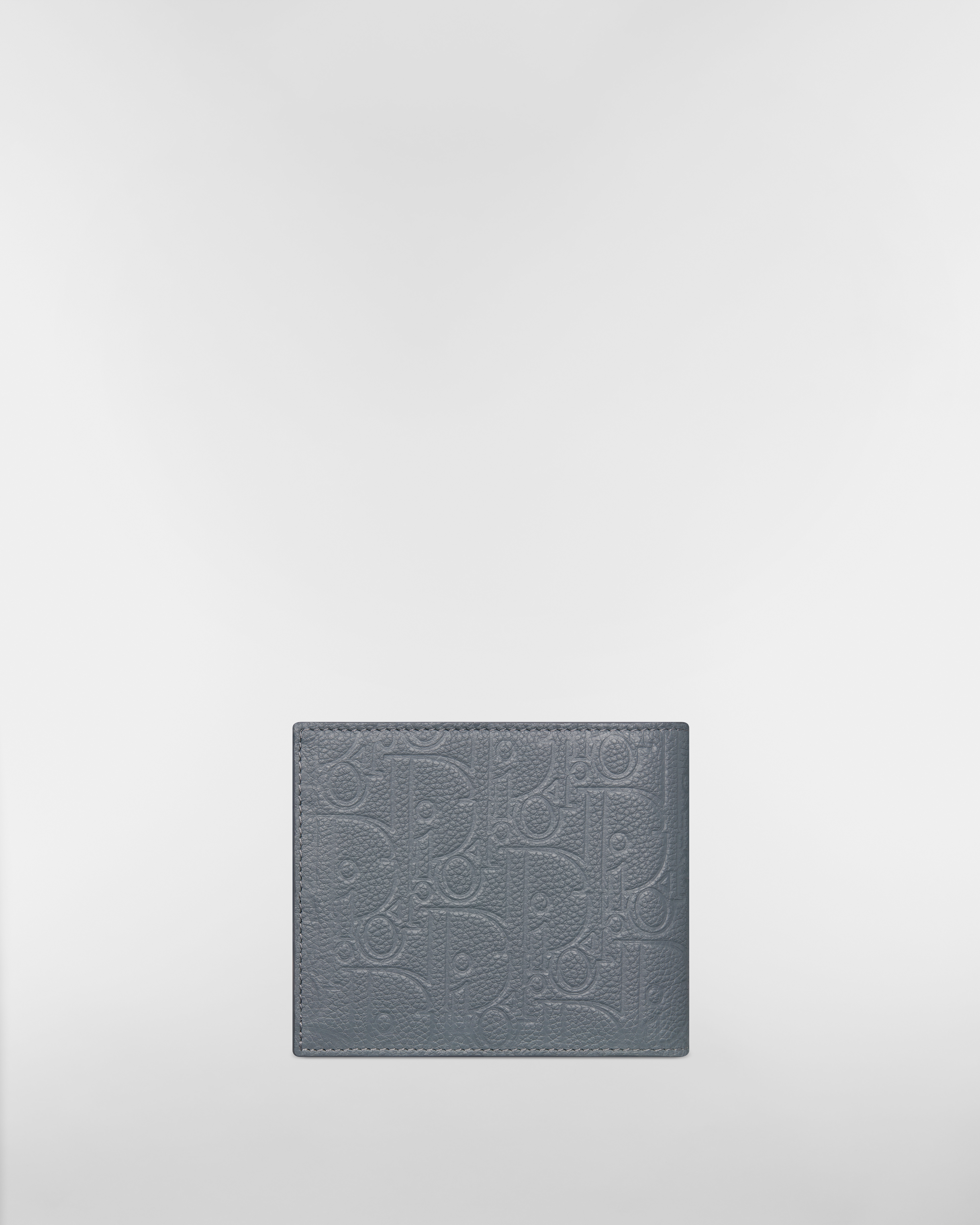 Bifold Wallet Deep Gray Dior Gravity Leather E08