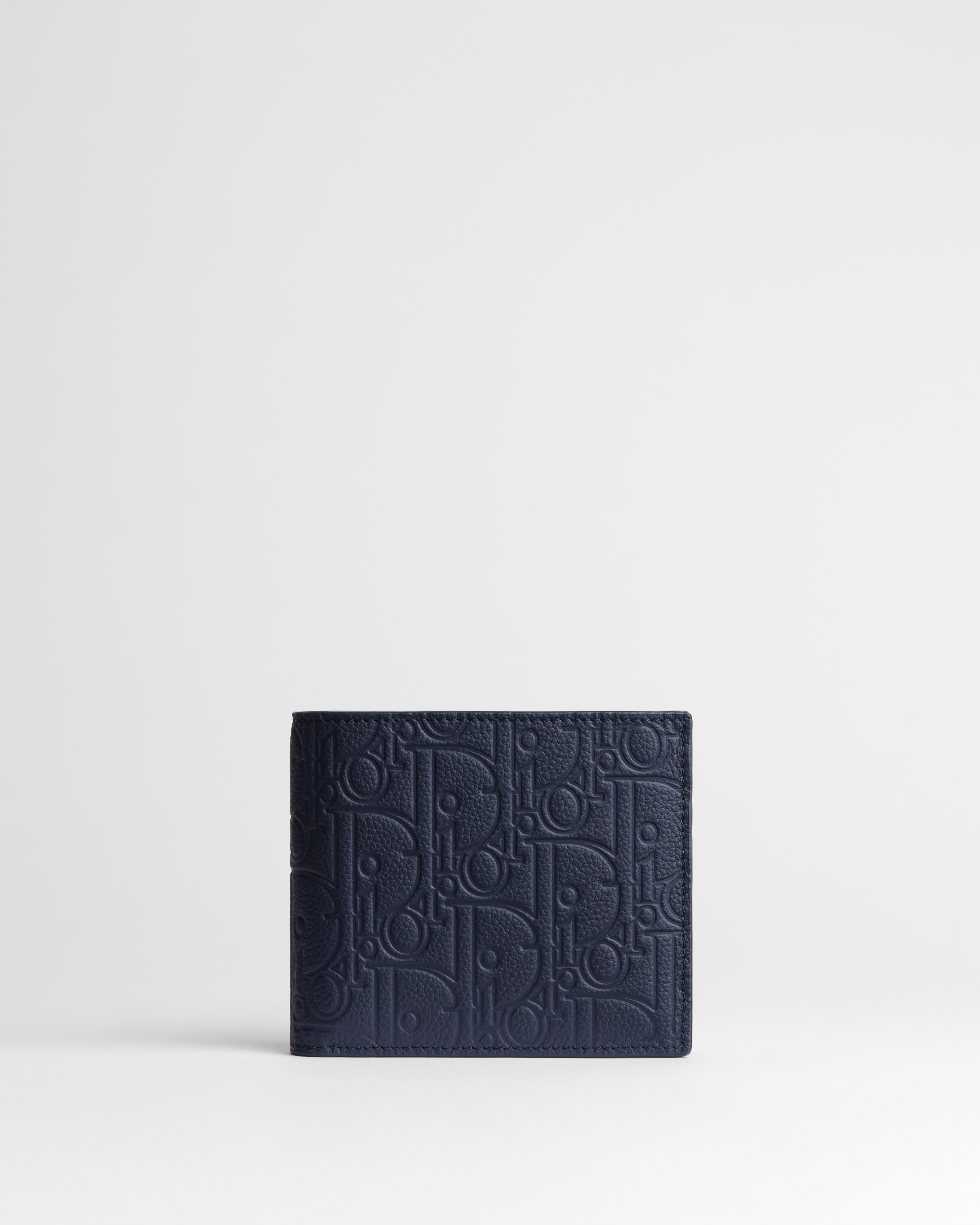 Portafoglio bifold Pelle Dior Gravity blu navy E01