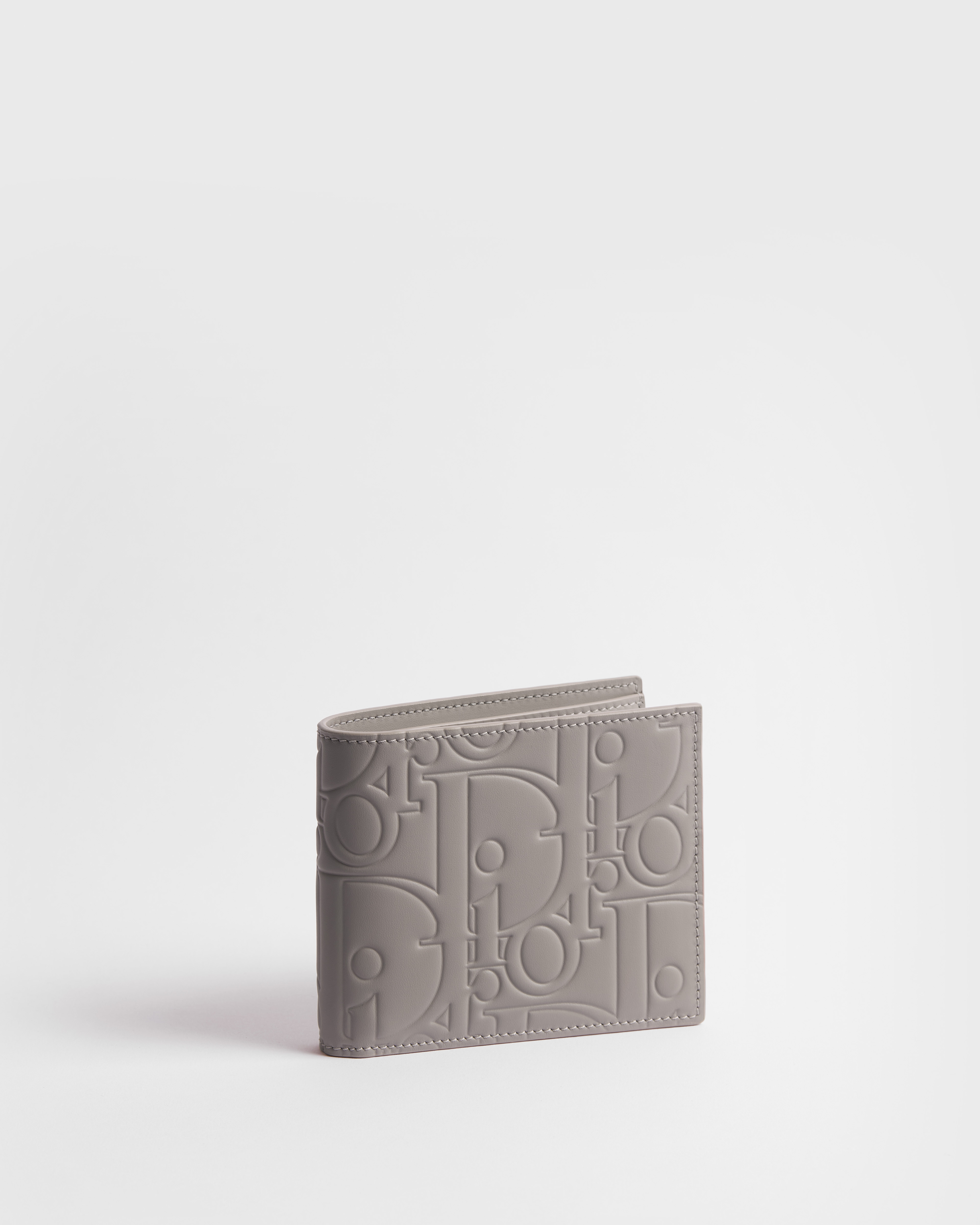 對折短夾 特里亞農灰 Dior Gravity 光滑皮革 E03