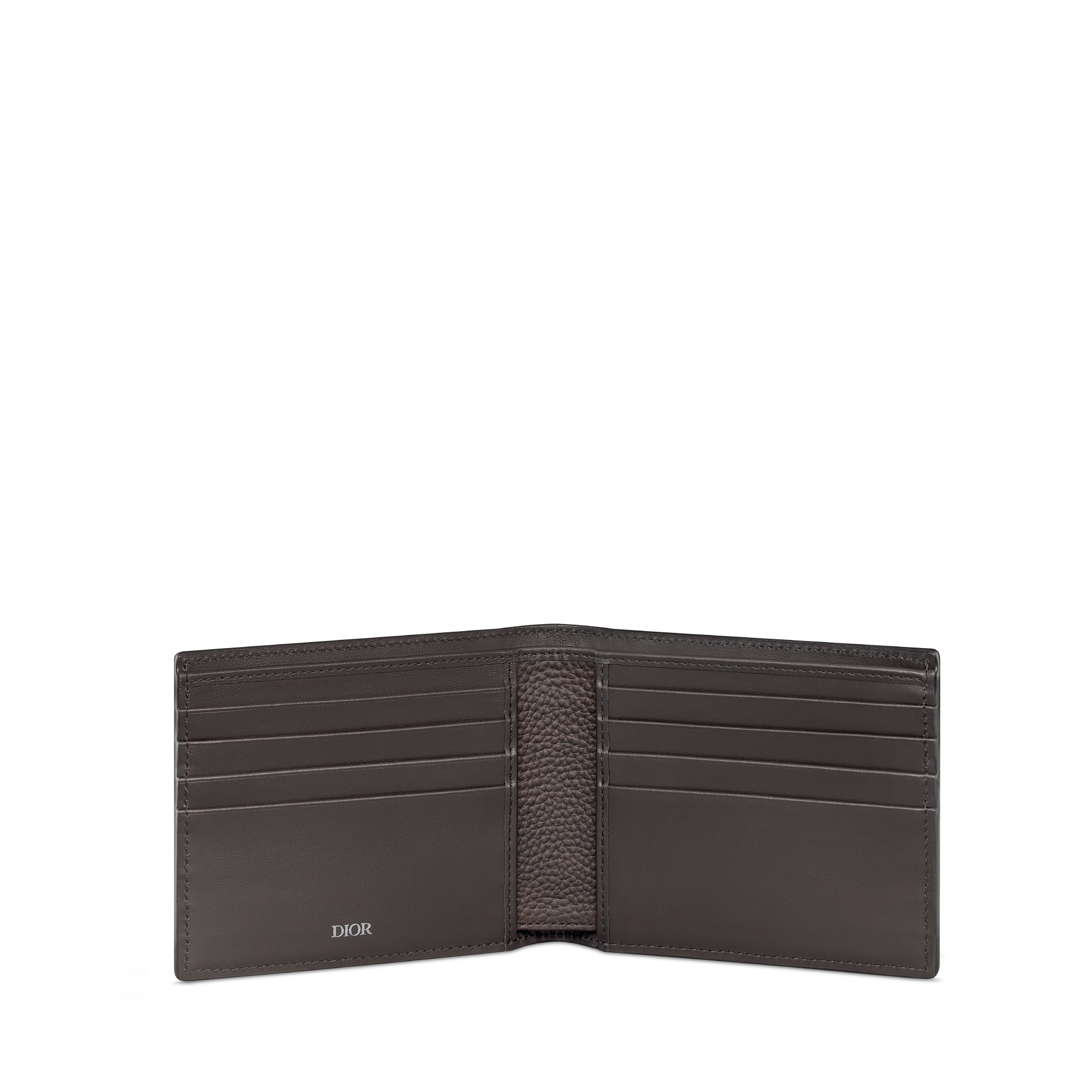 Bifold-portemonnee Bruin Dior Gravity Vintage-leer E07