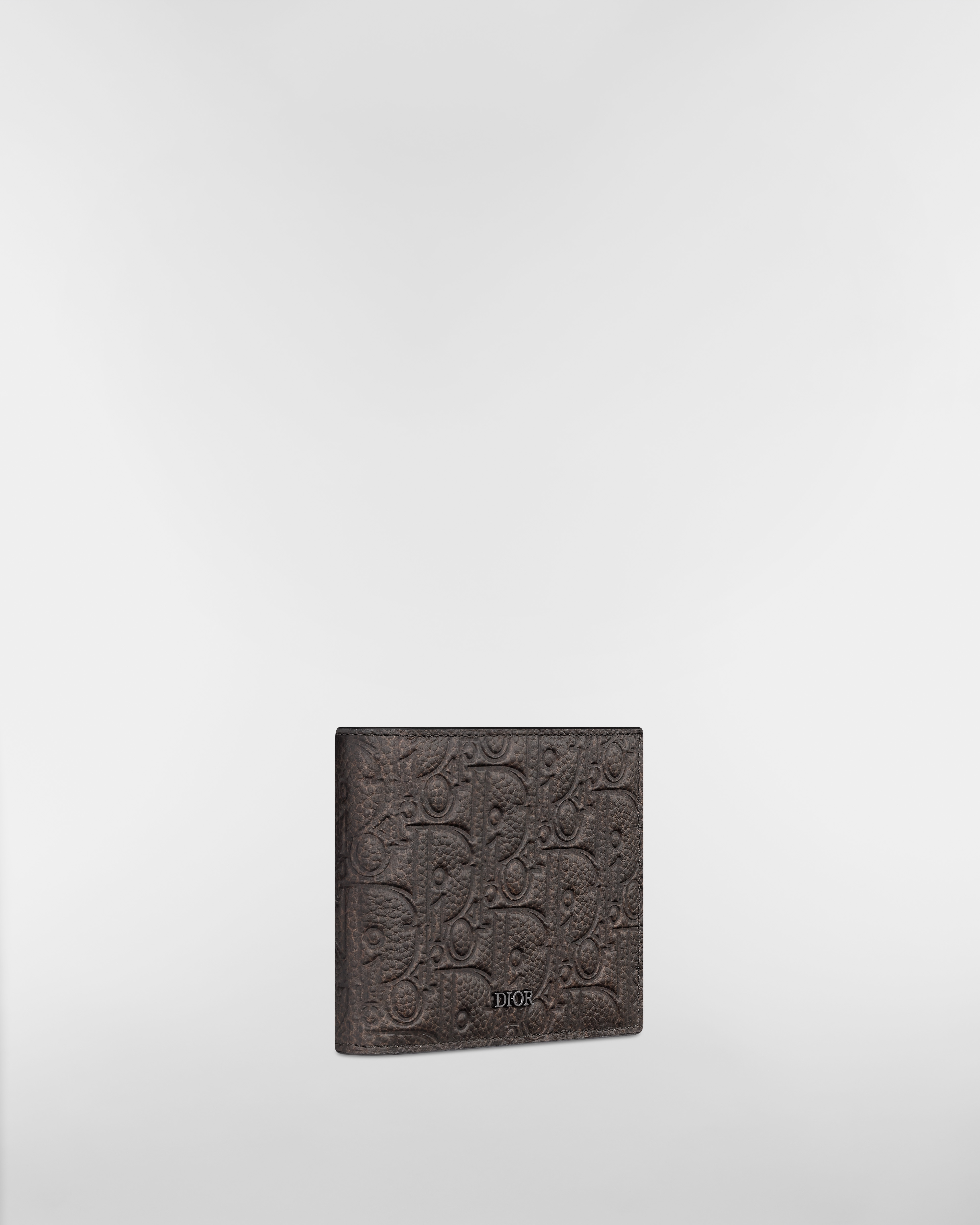 Bifold Wallet Brown Dior Gravity Vintage Leather E03