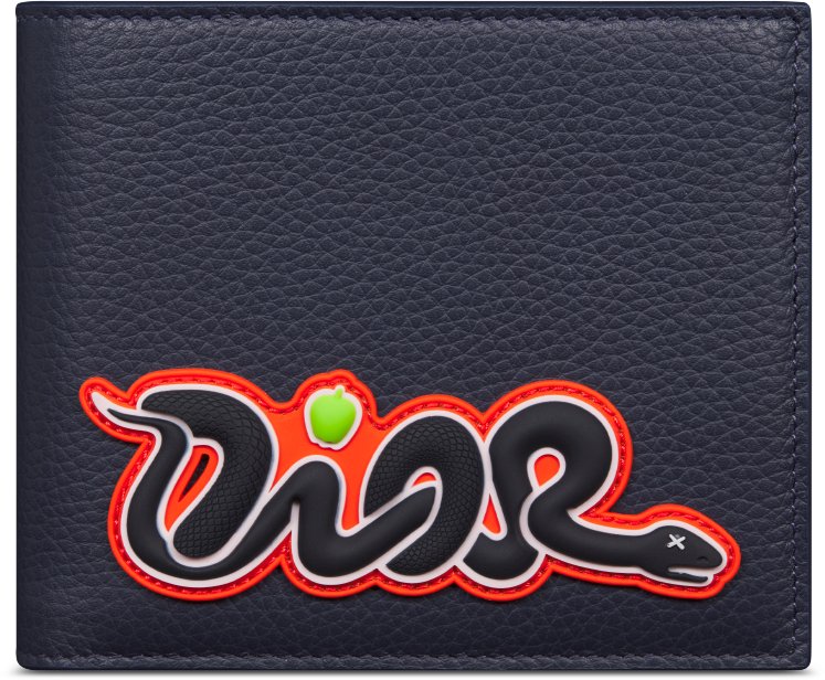 DIOR AND KAWS Bifold Wallet Front view Front view