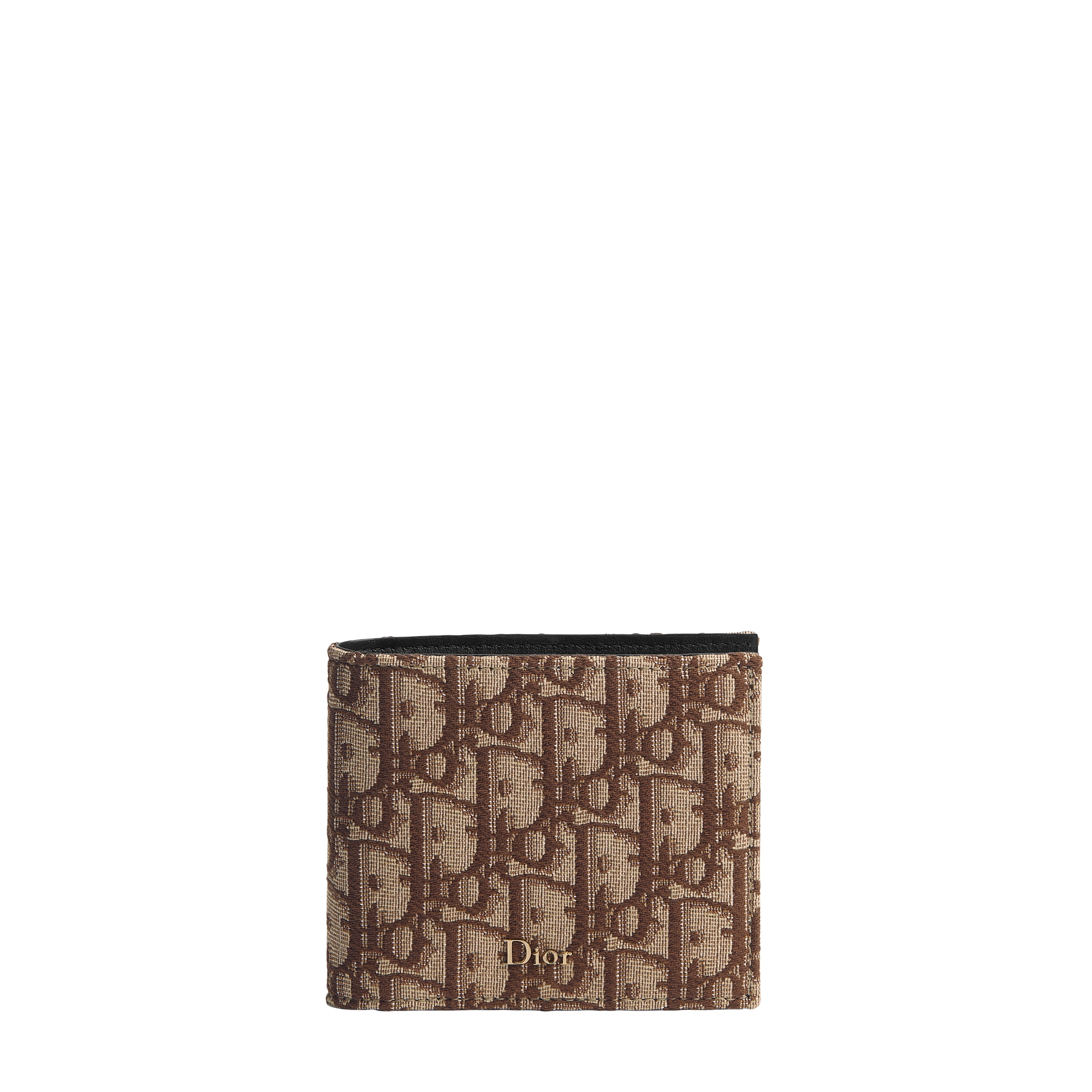 Bifold Wallet Brown Dior Oblique Jacquard E01