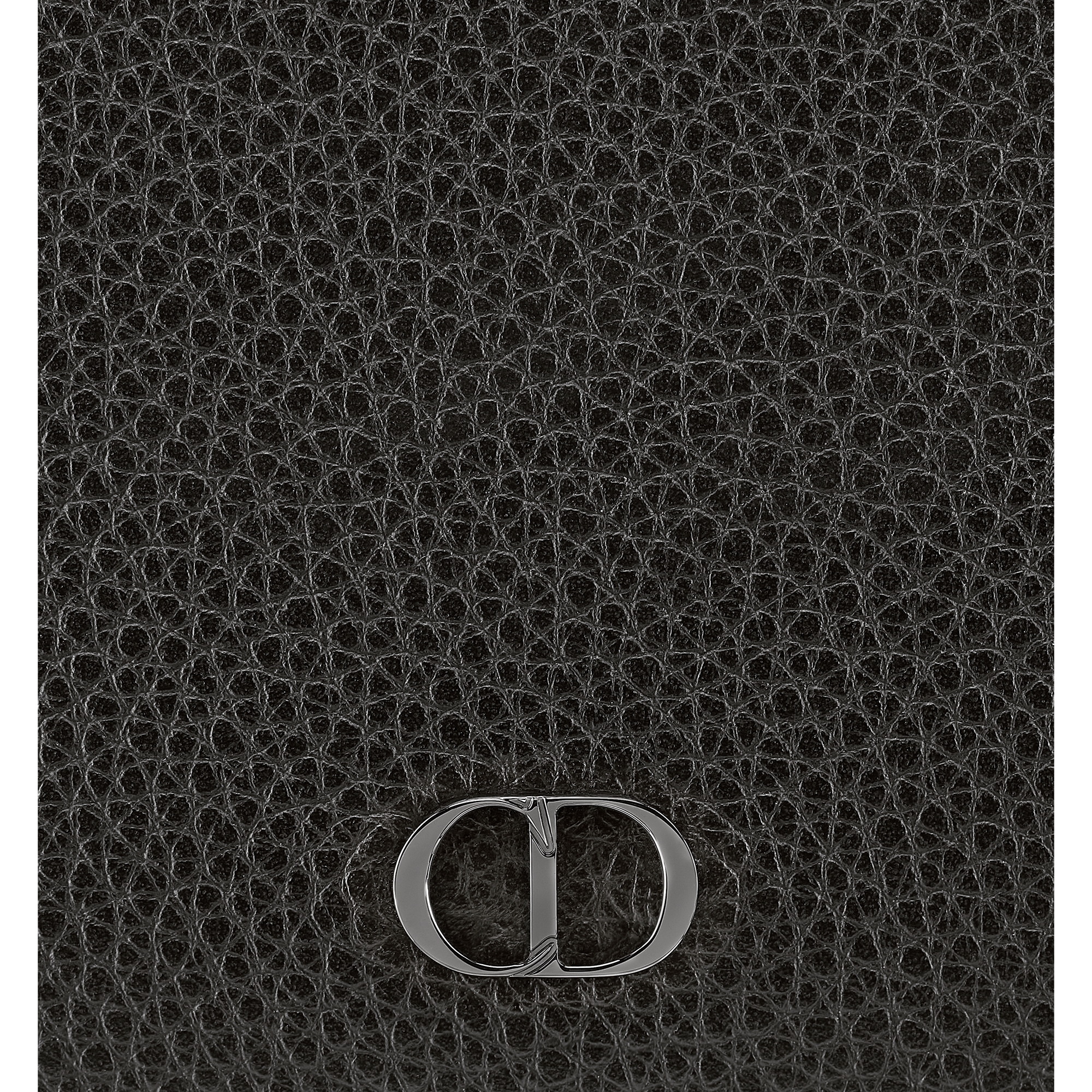 Wallet with Money Clip Black Grained Calfskin with CD Icon Signature E09