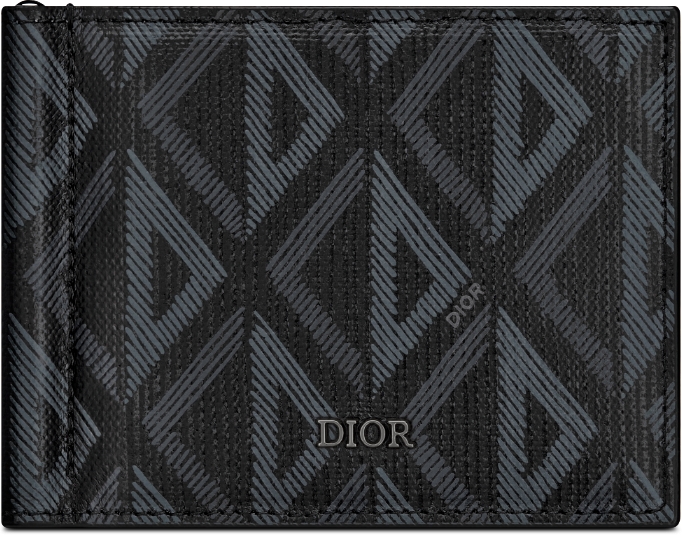 DIOR | マネークリップ付きウォレット CD Diamond コーティング コットンキャンバス