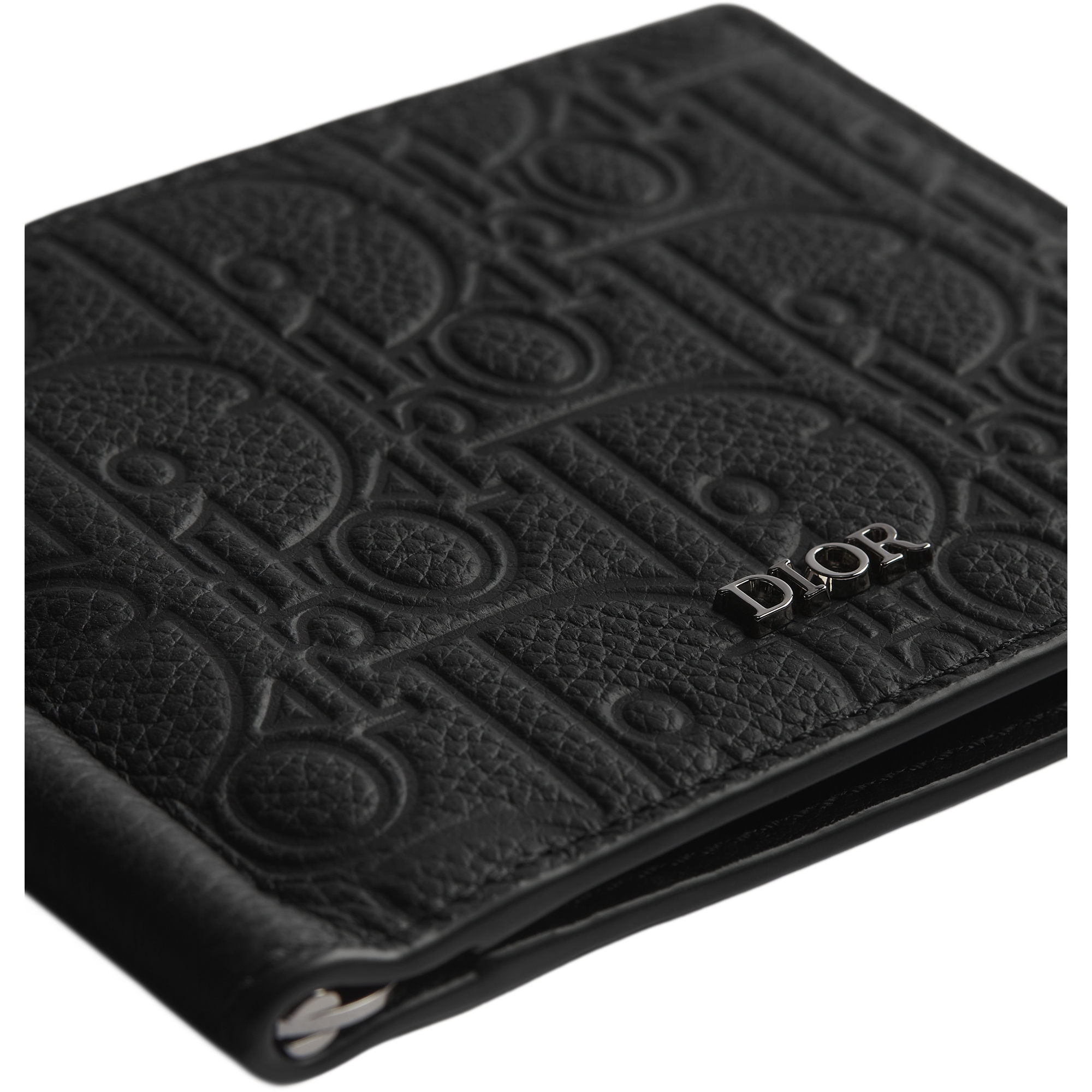 Wallet with Money Clip Black Dior Gravity Leather E09