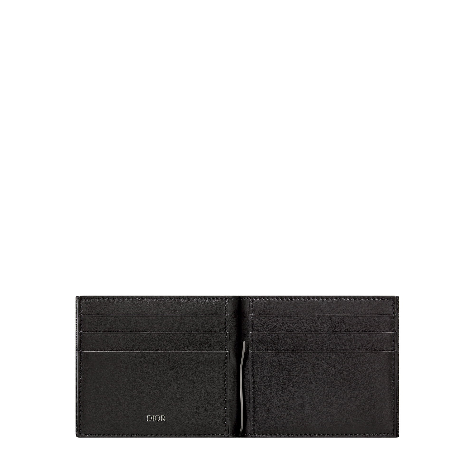 Wallet with Money Clip Black Dior Oblique Jacquard E07