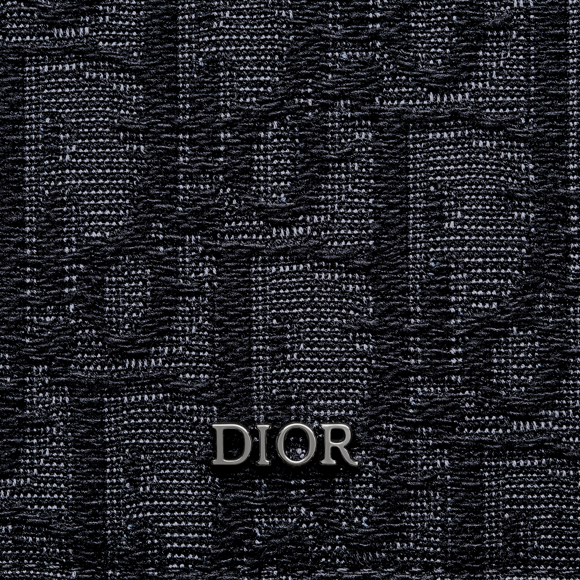 附鈔票夾錢包 黑色 Dior Oblique 緹花 E09