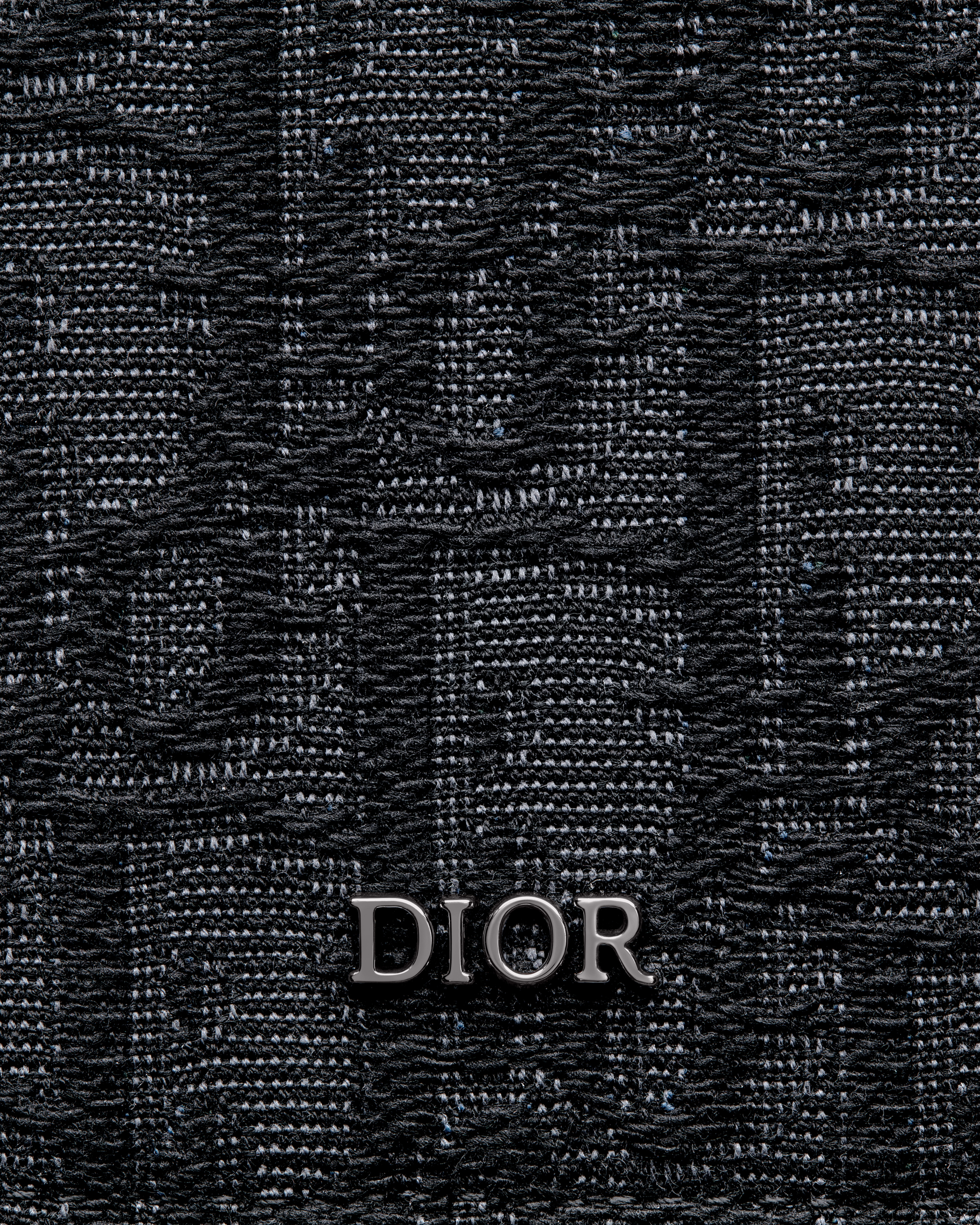 Cartera con pinza para billetes Dior Oblique en jacquard negro E09