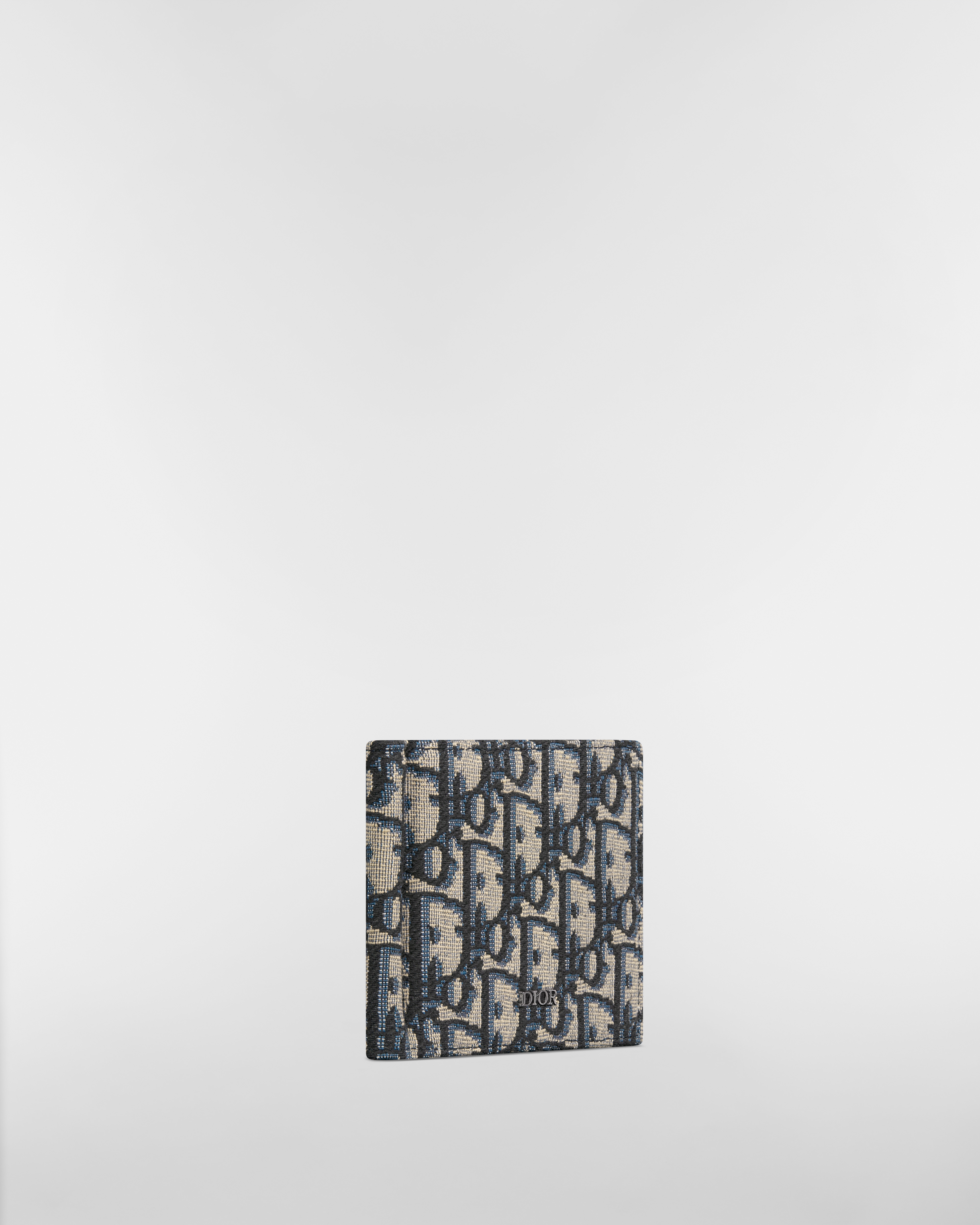 Wallet with Money Clip Beige and Black Dior Oblique Jacquard E03