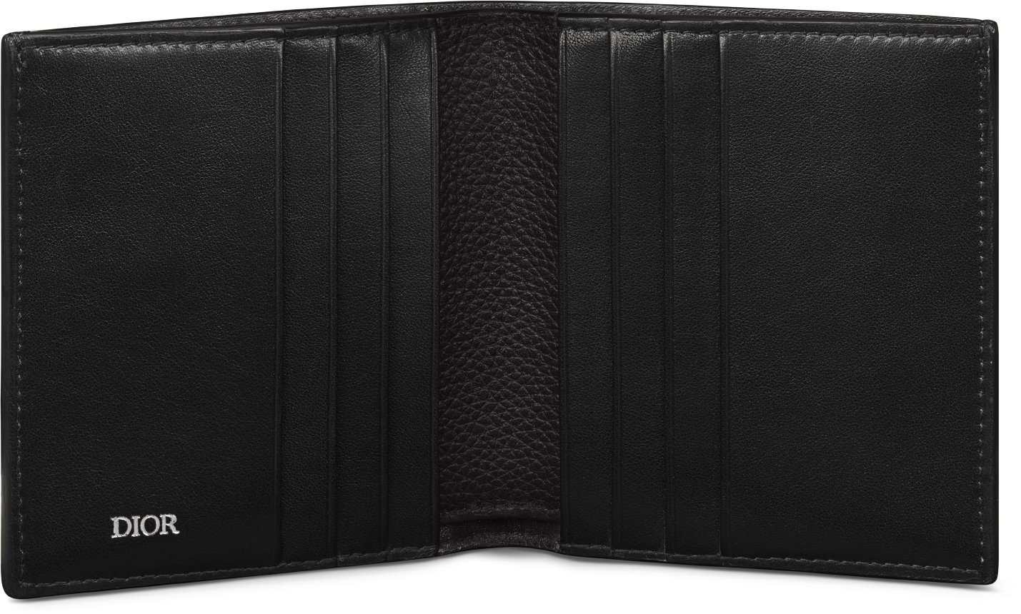 CD Icon Vertical Bifold Wallet Unfolded view