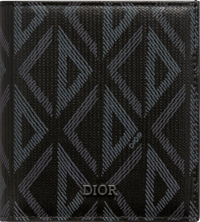 DIOR | バーティカル 2つ折りウォレット CD Diamond コーティング コットンキャンバス