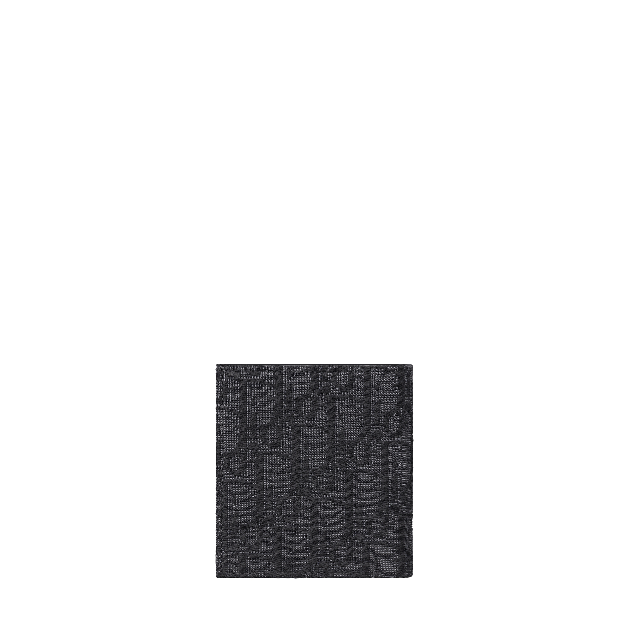 Vertical Bifold Wallet Black Dior Oblique Jacquard E08