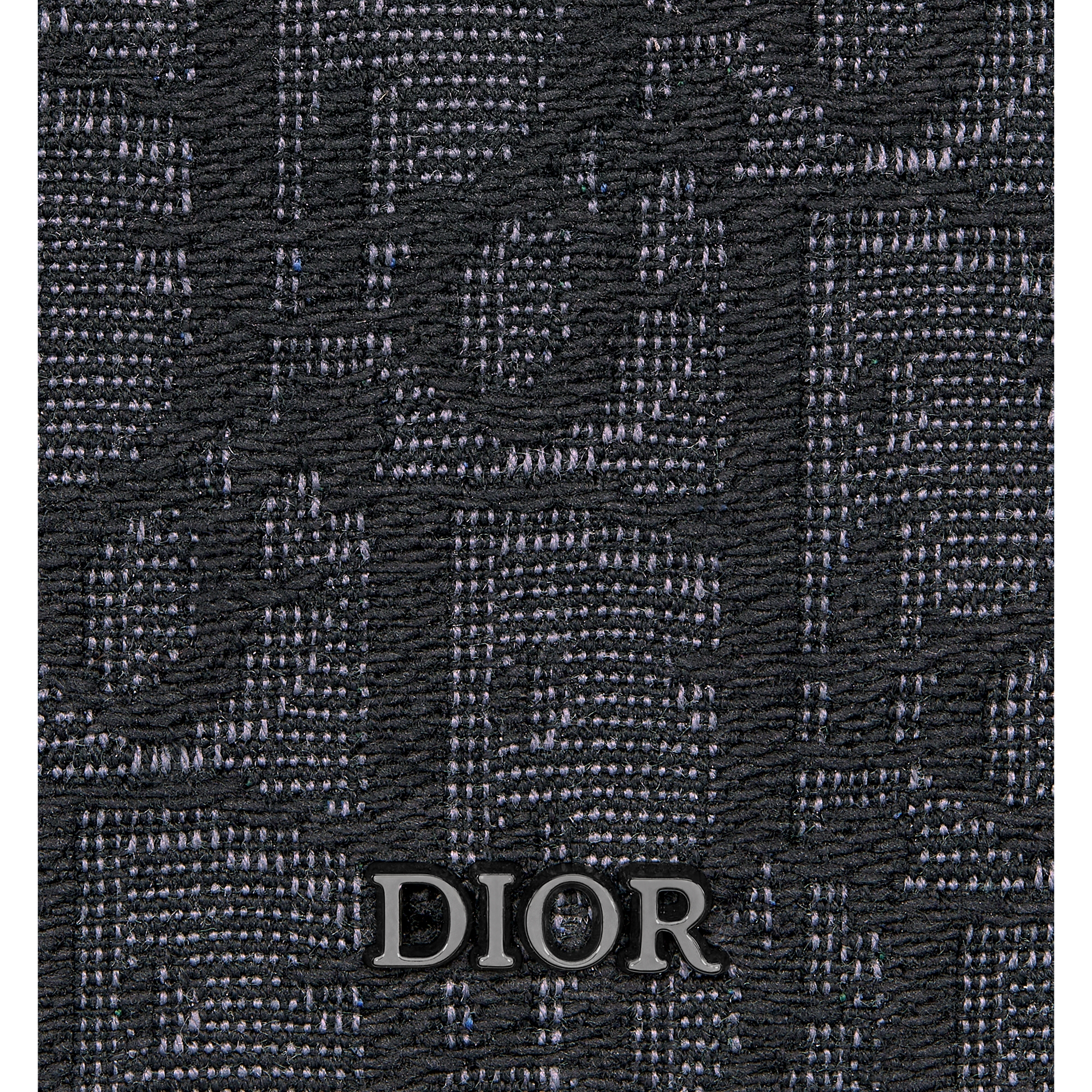 Vertical Bifold Wallet Black Dior Oblique Jacquard E09