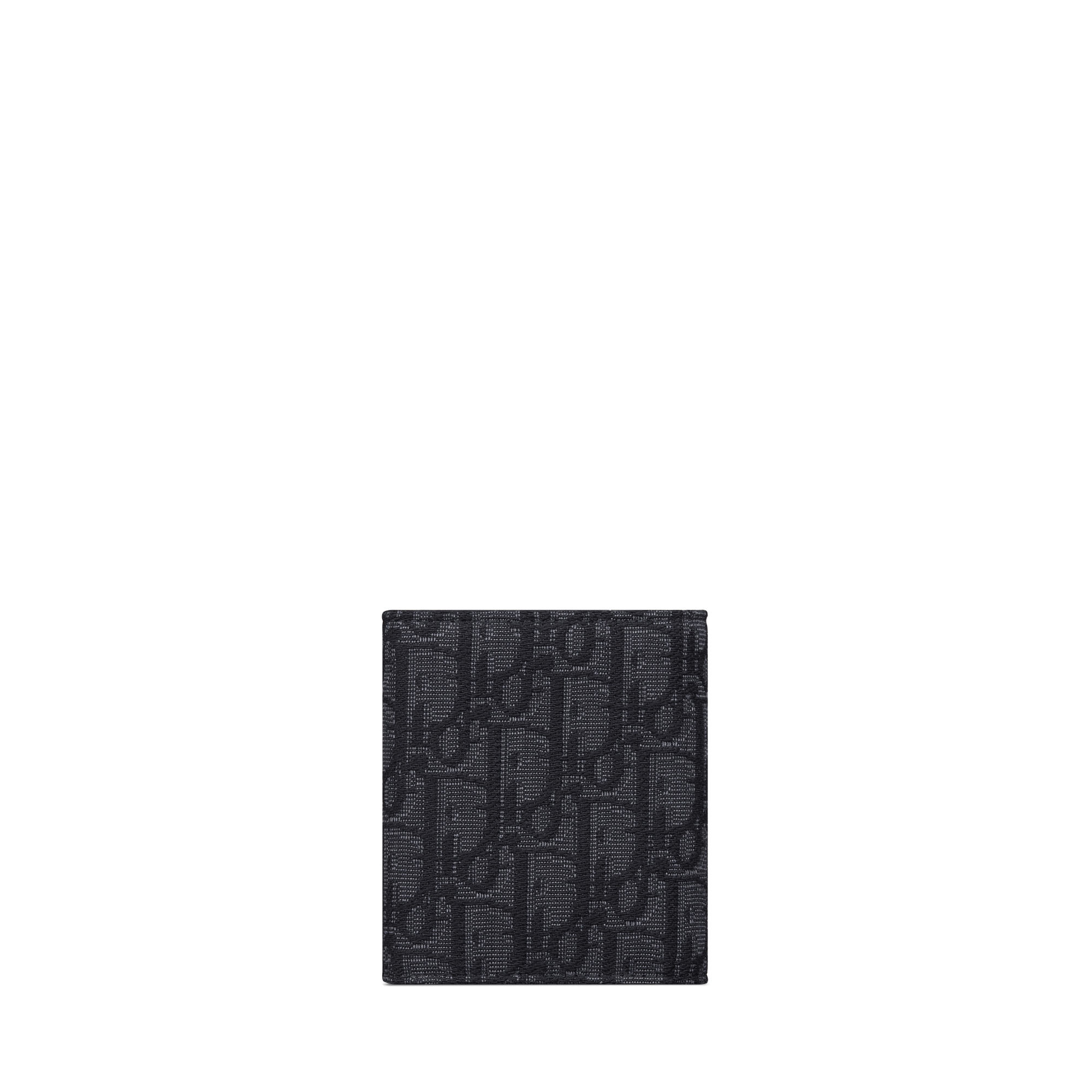 Trifold Wallet Black Dior Oblique Jacquard E08