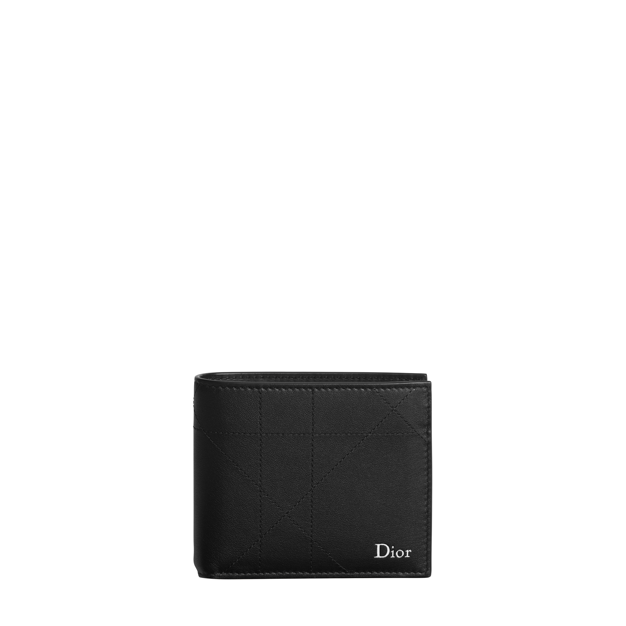 Bifold Wallet Black Cannage Calfskin E01