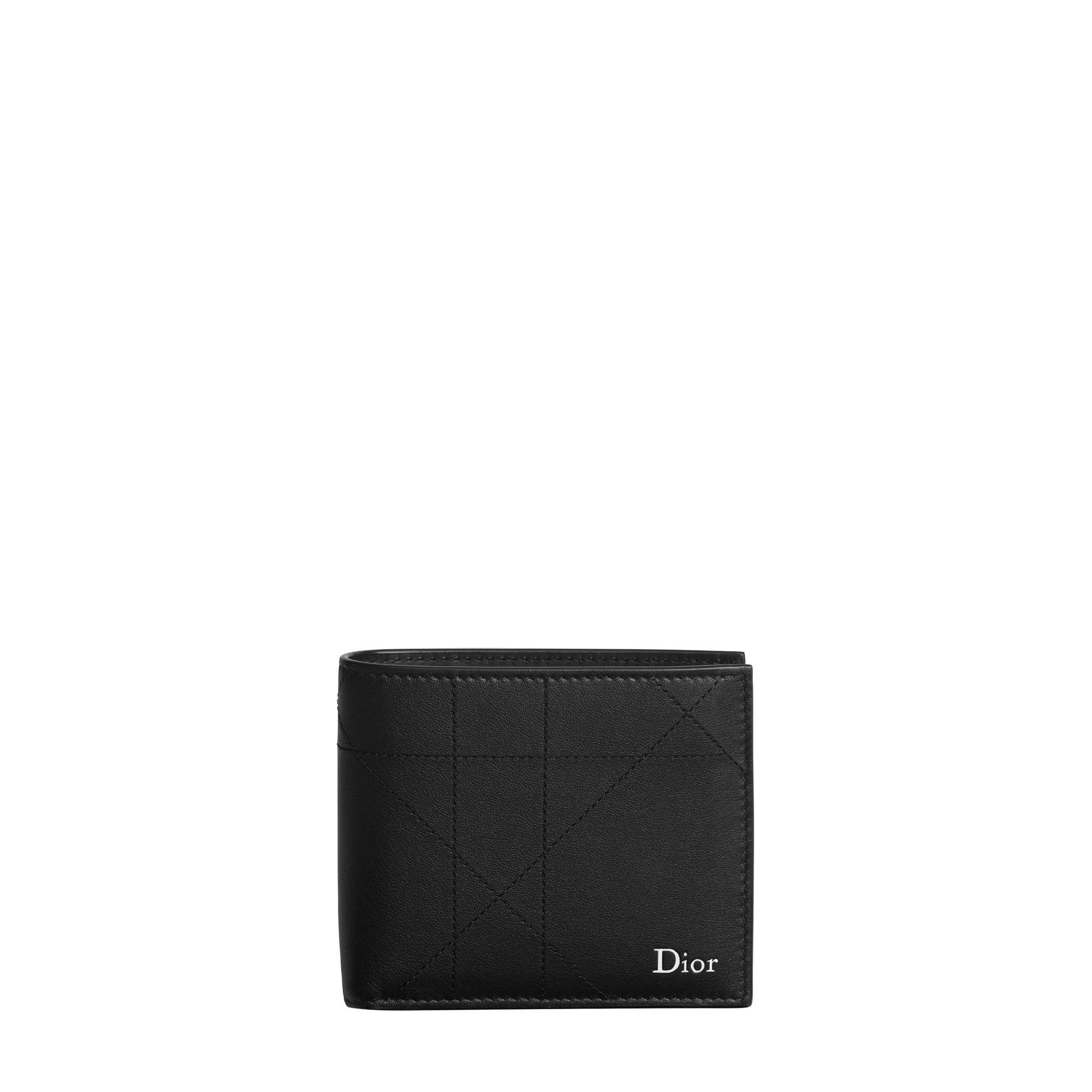 Bifold Wallet Black Cannage Calfskin E01