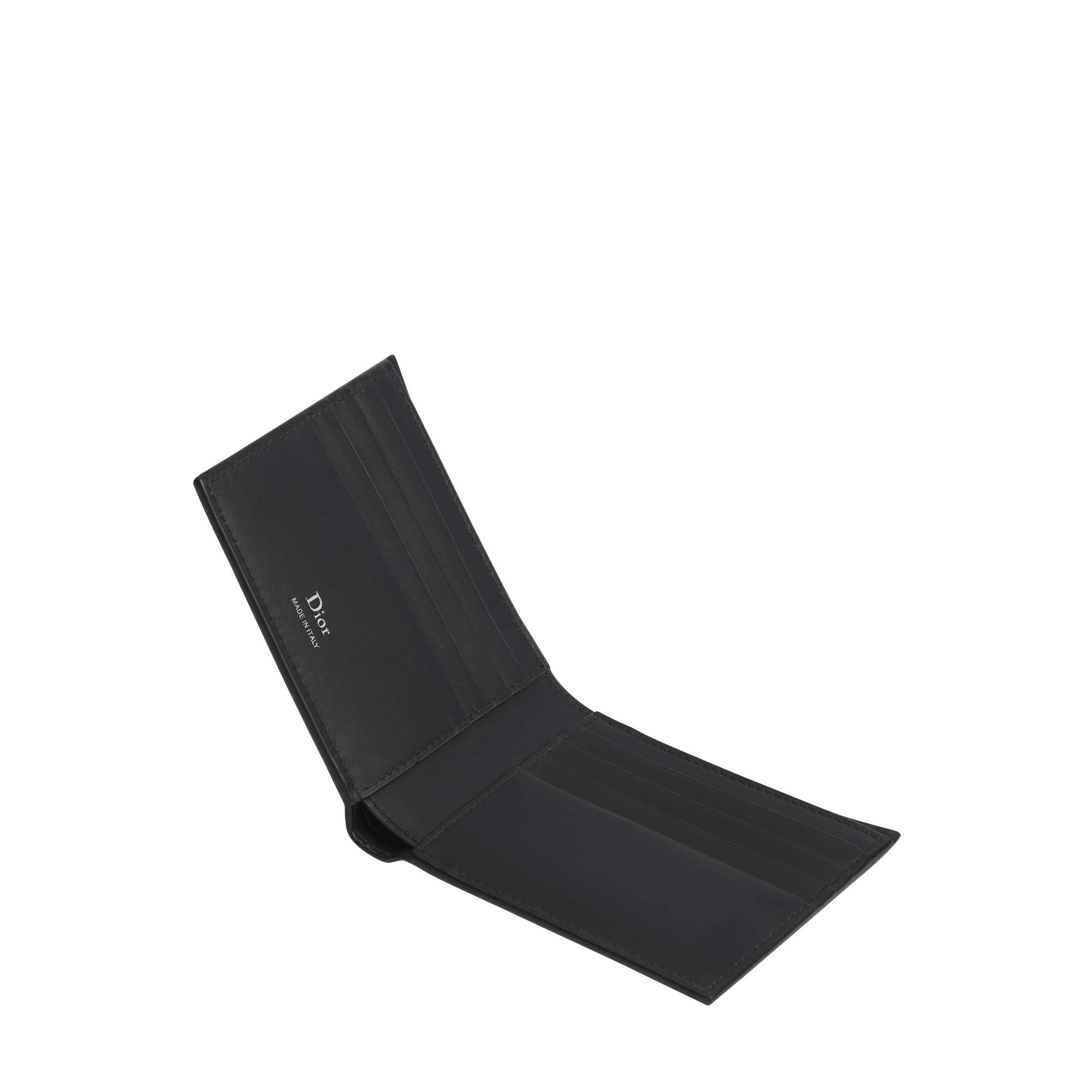 Bifold Wallet Black Cannage Calfskin E07