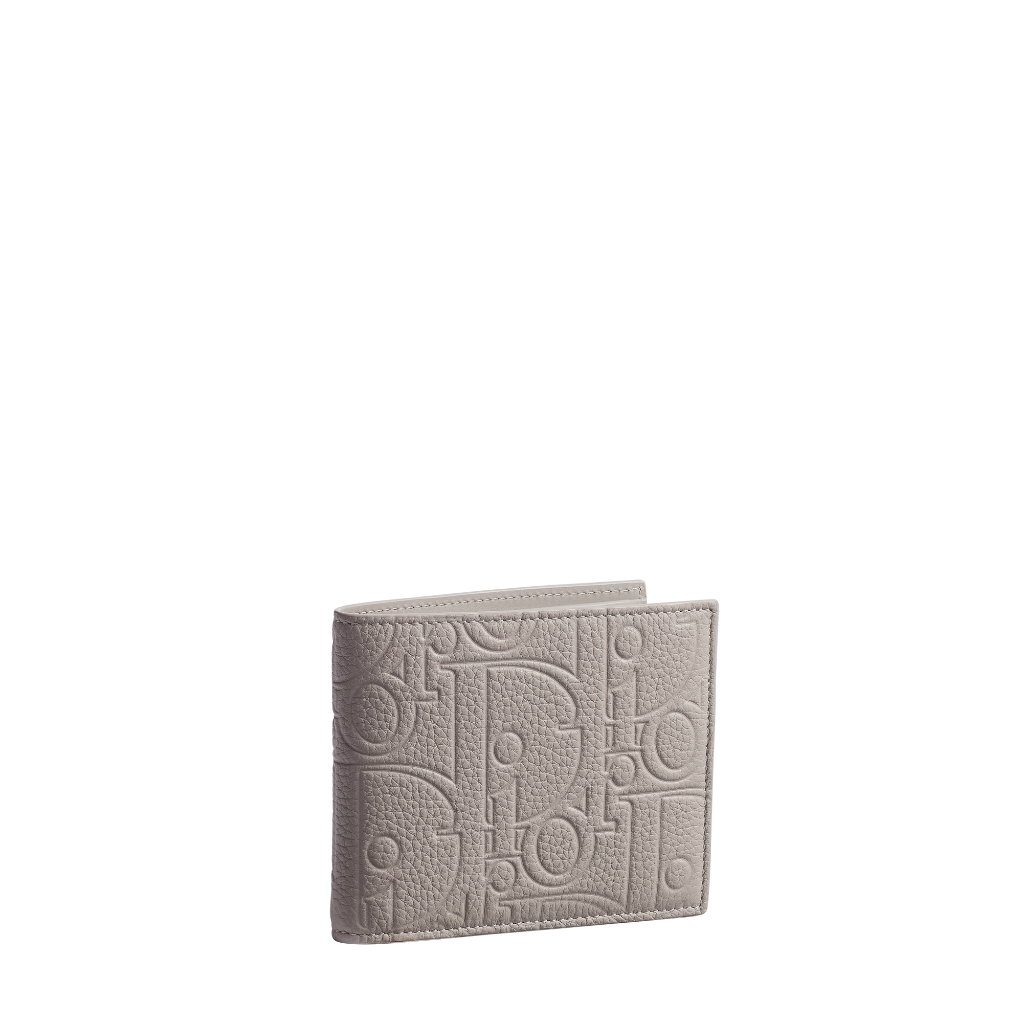 Bifold Wallet Trianon Gray Dior Gravity Leather E03