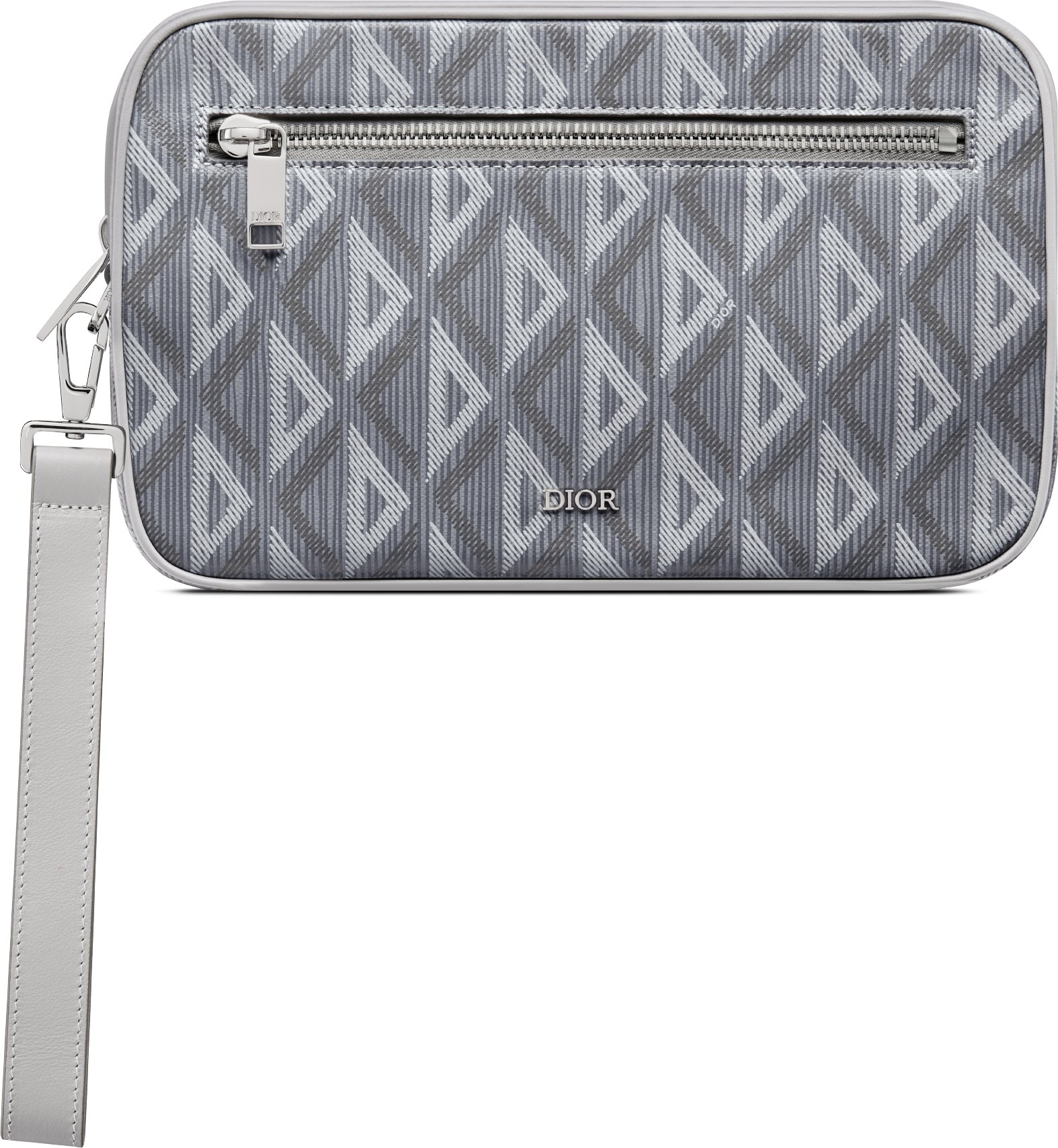 Bifold Wallet Dior Gray Coated Cotton Canvas with CD Diamond Print | DIOR