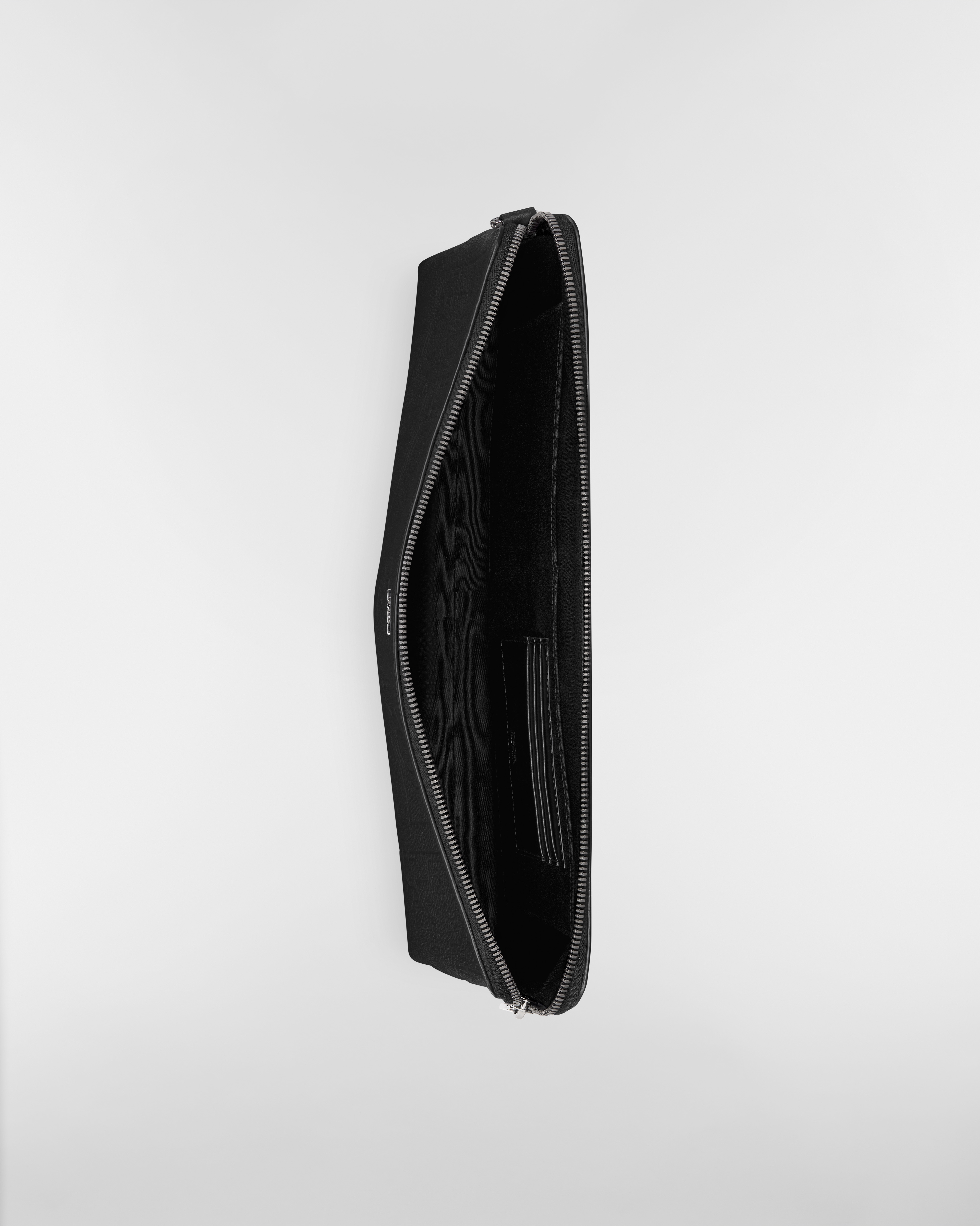 A4 拉鏈小袋 黑色 Dior Gravity 皮革 E06