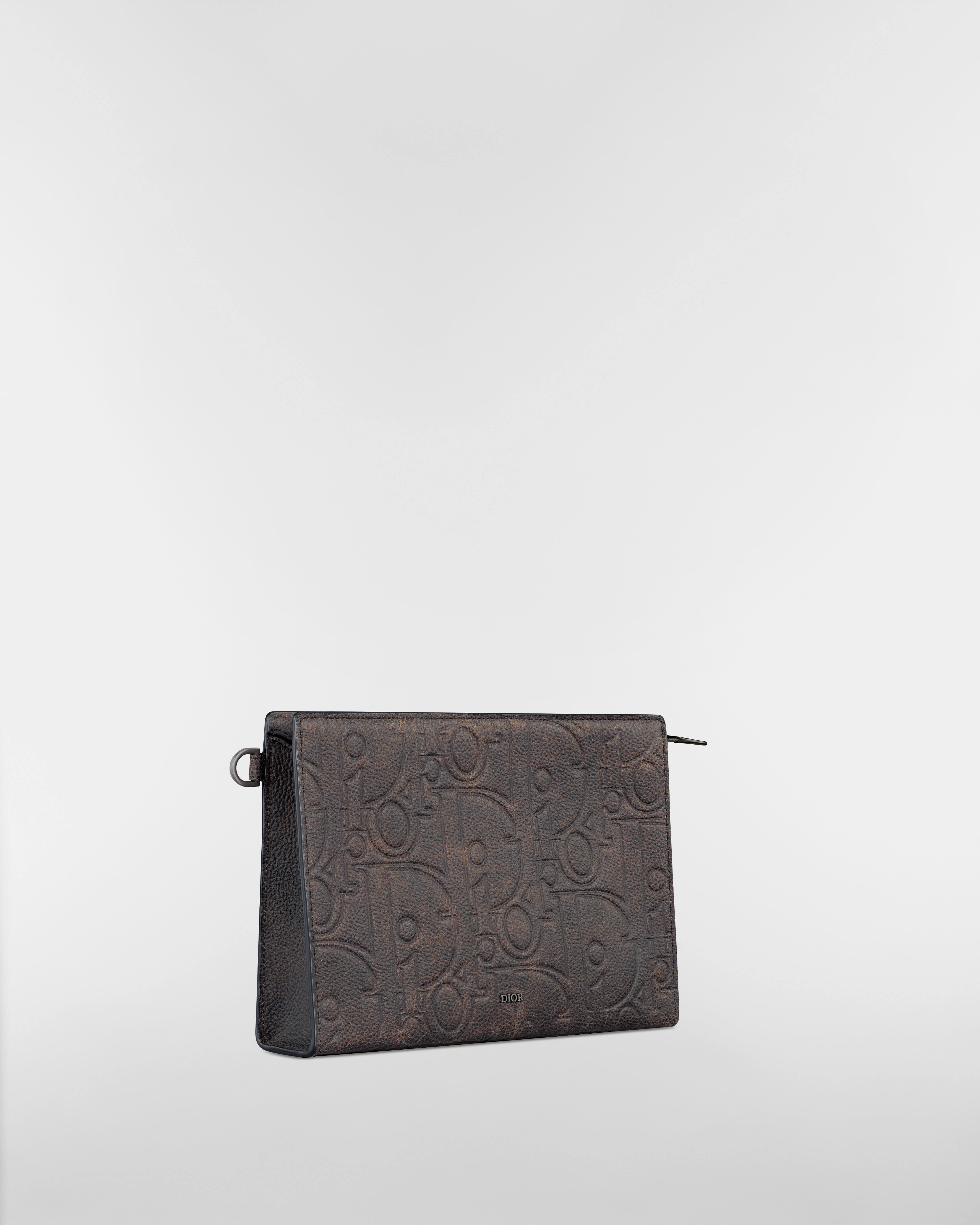 A5 三角形小袋 棕色 Dior Gravity Vintage 皮革 E03