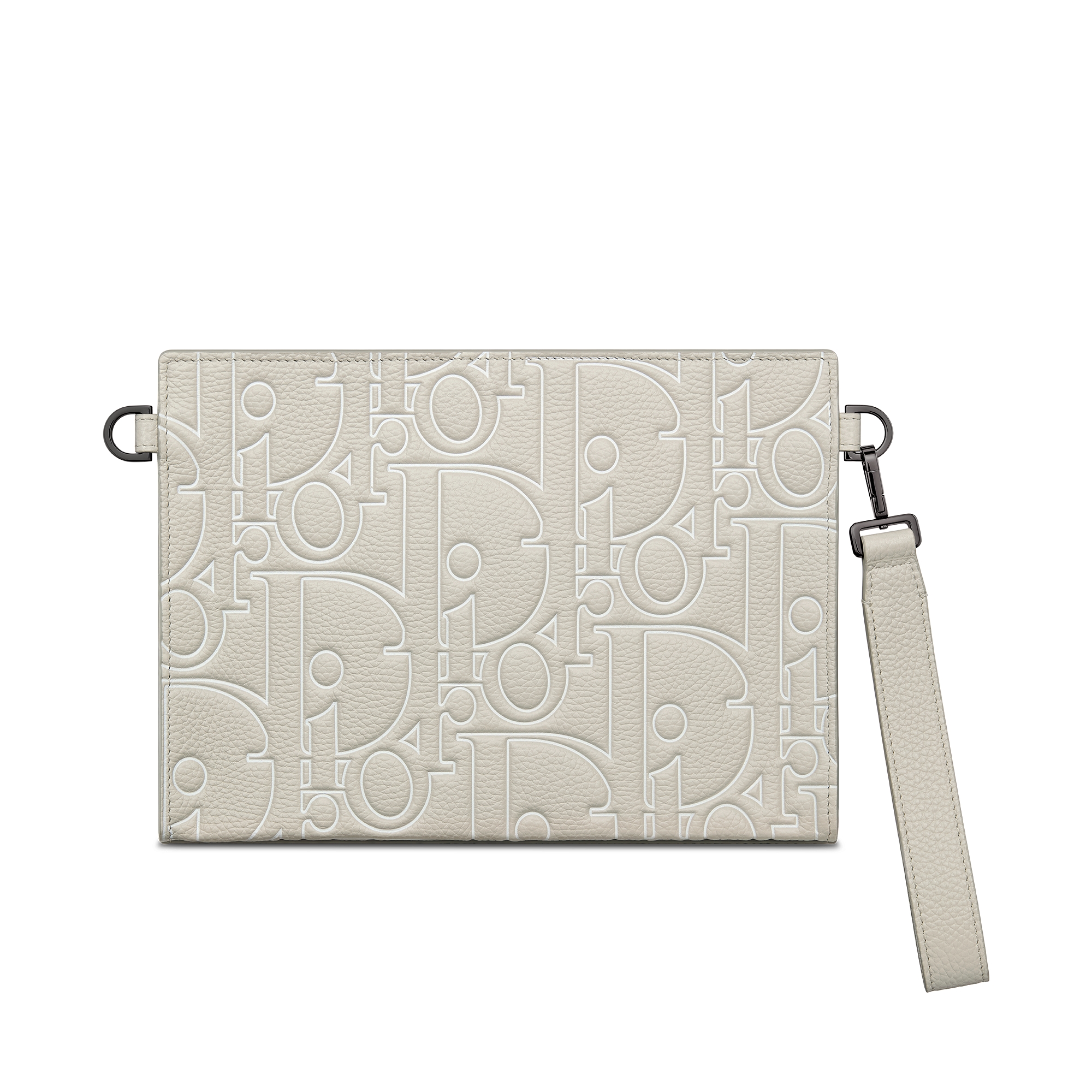 A5 Triangle Pouch Beige Dior Gravity Outline Leather E08