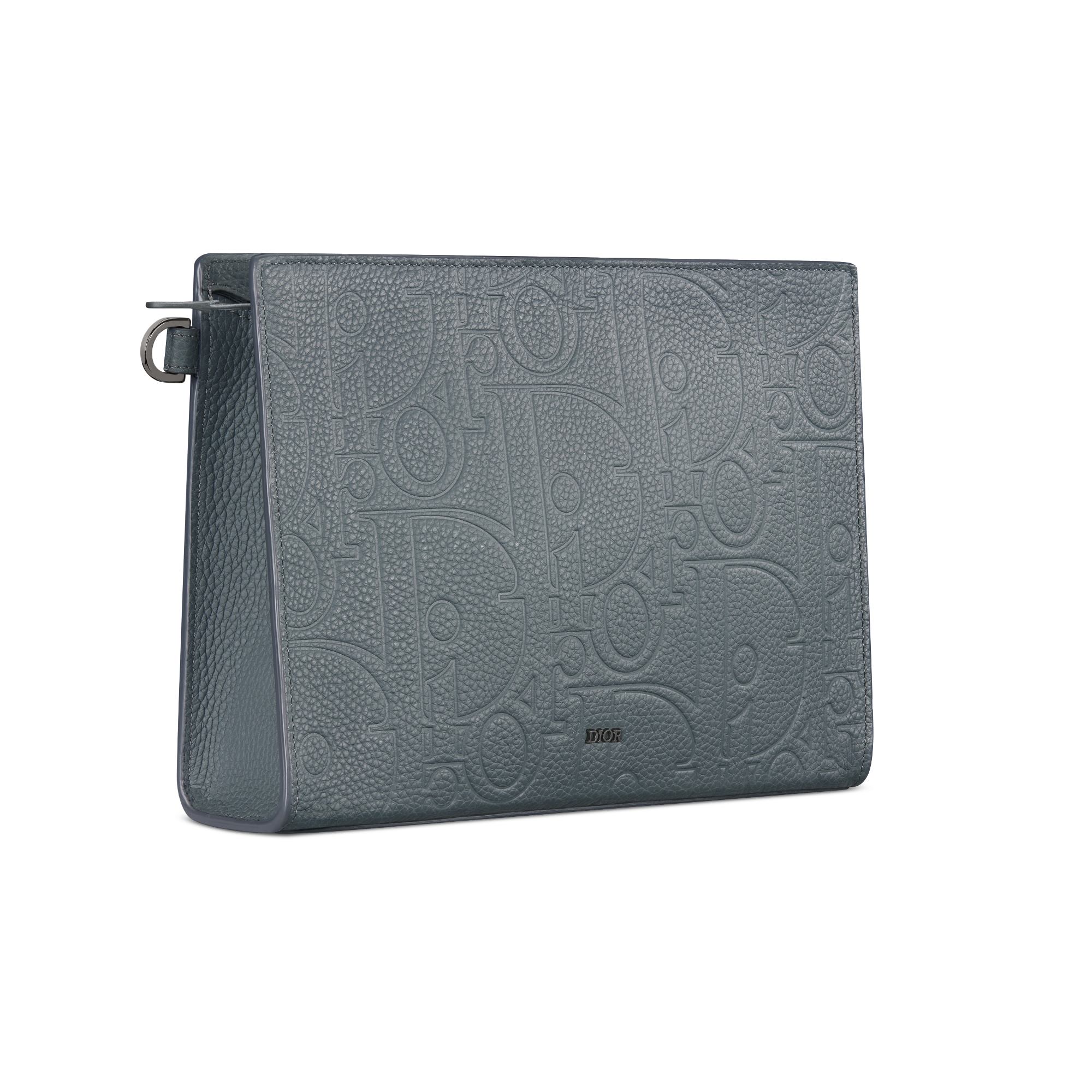 Driehoekige A5-pouch Diepgrijs Dior Gravity-leer E03