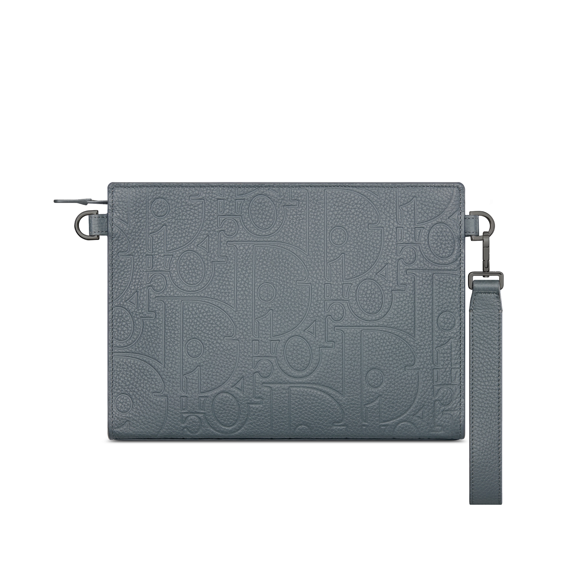 Driehoekige A5-pouch Diepgrijs Dior Gravity-leer E08