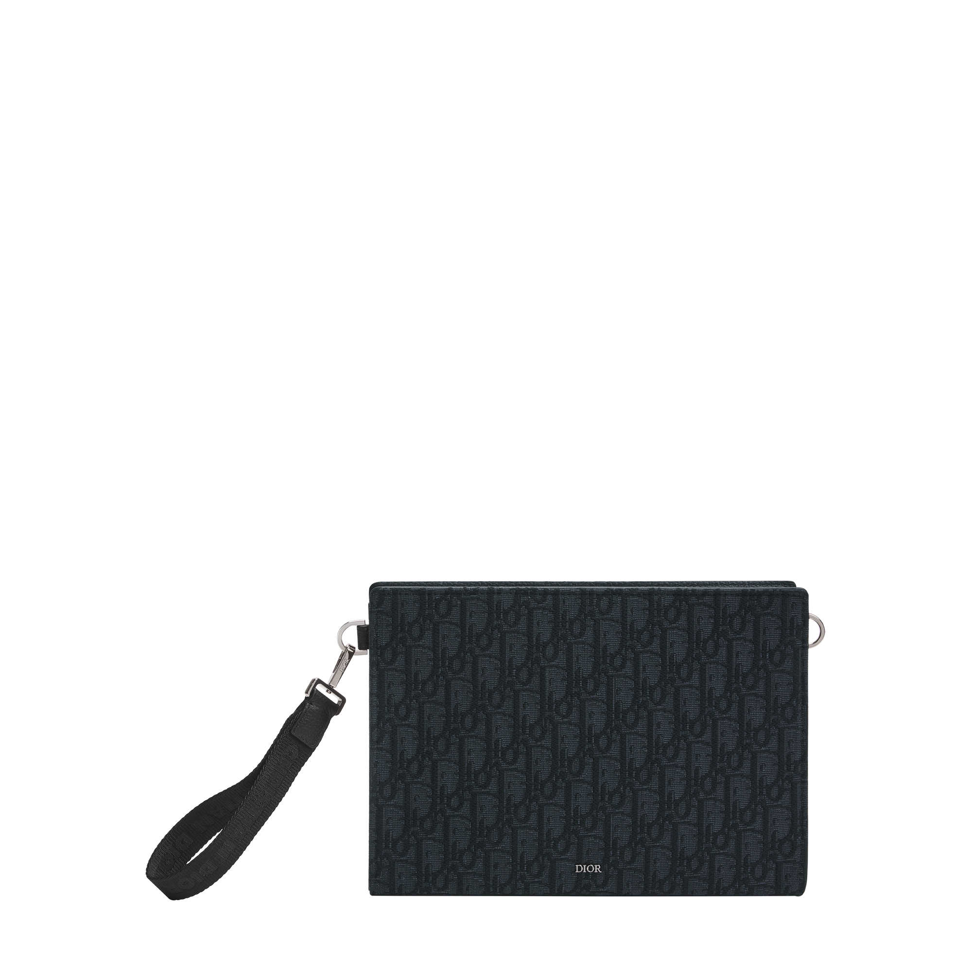 A5 Triangle Pouch Black Dior Oblique Jacquard E01