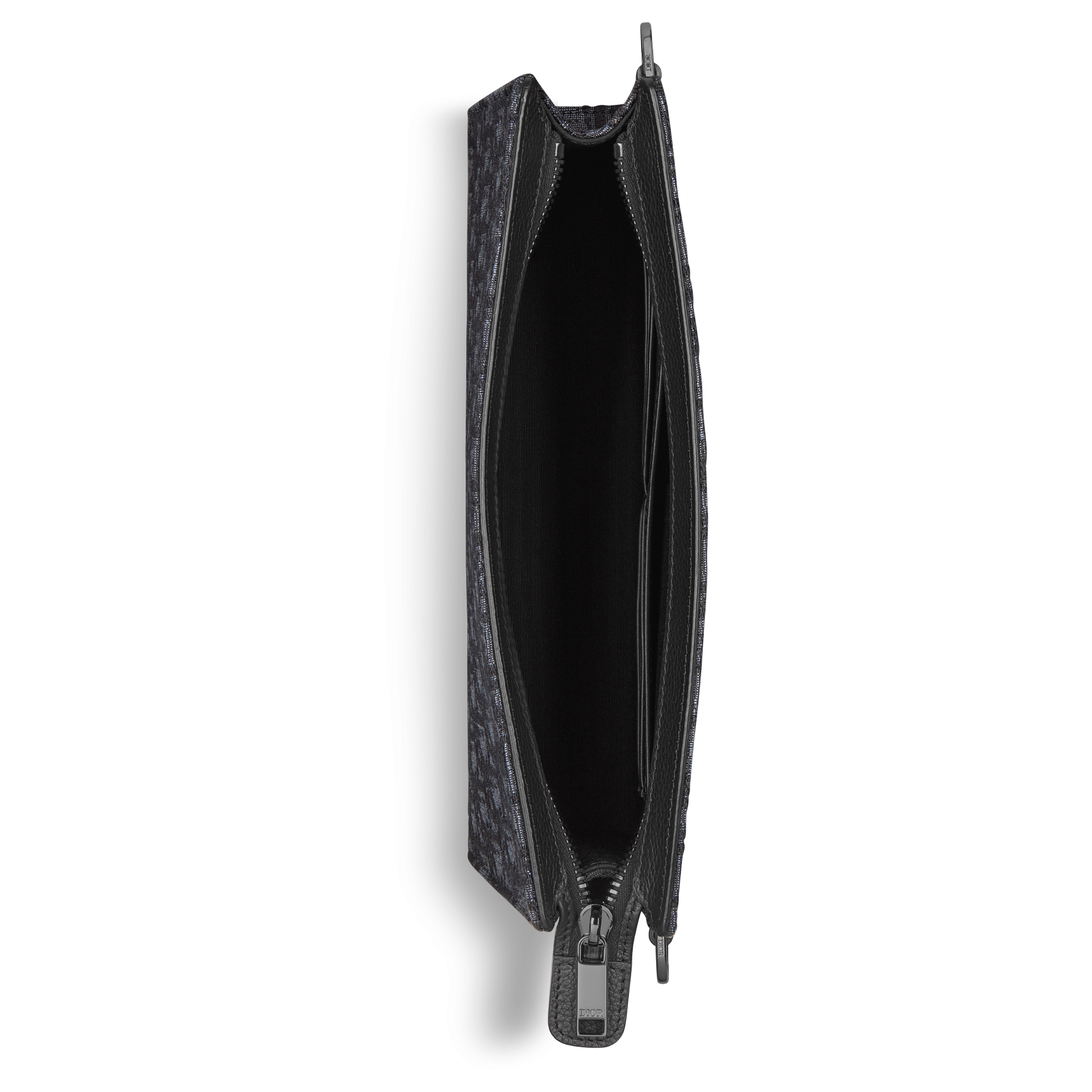 Dreieckige Pouch im A5-Format Dior Oblique Jacquard in Schwarz E06