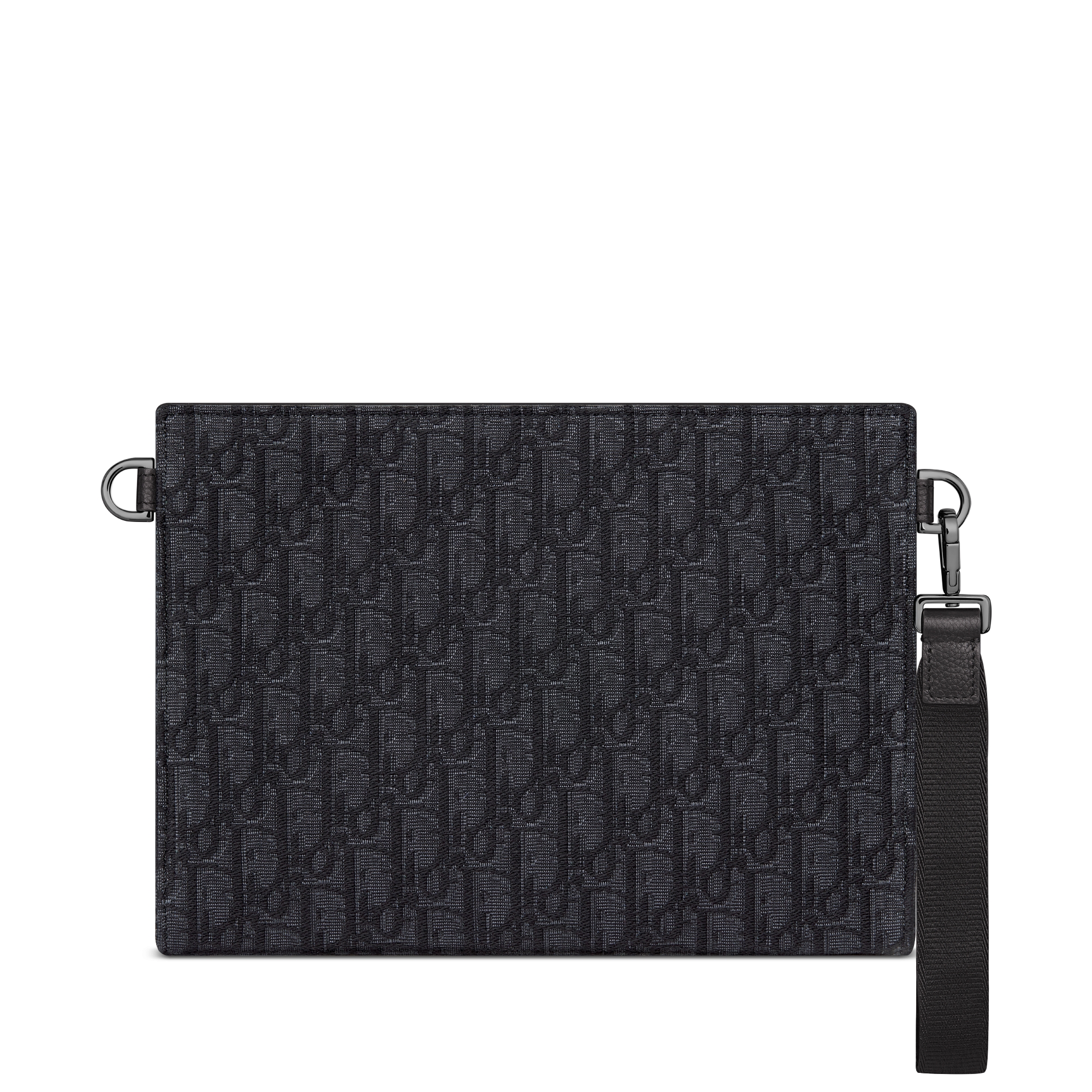 Dreieckige Pouch im A5-Format Dior Oblique Jacquard in Schwarz E08