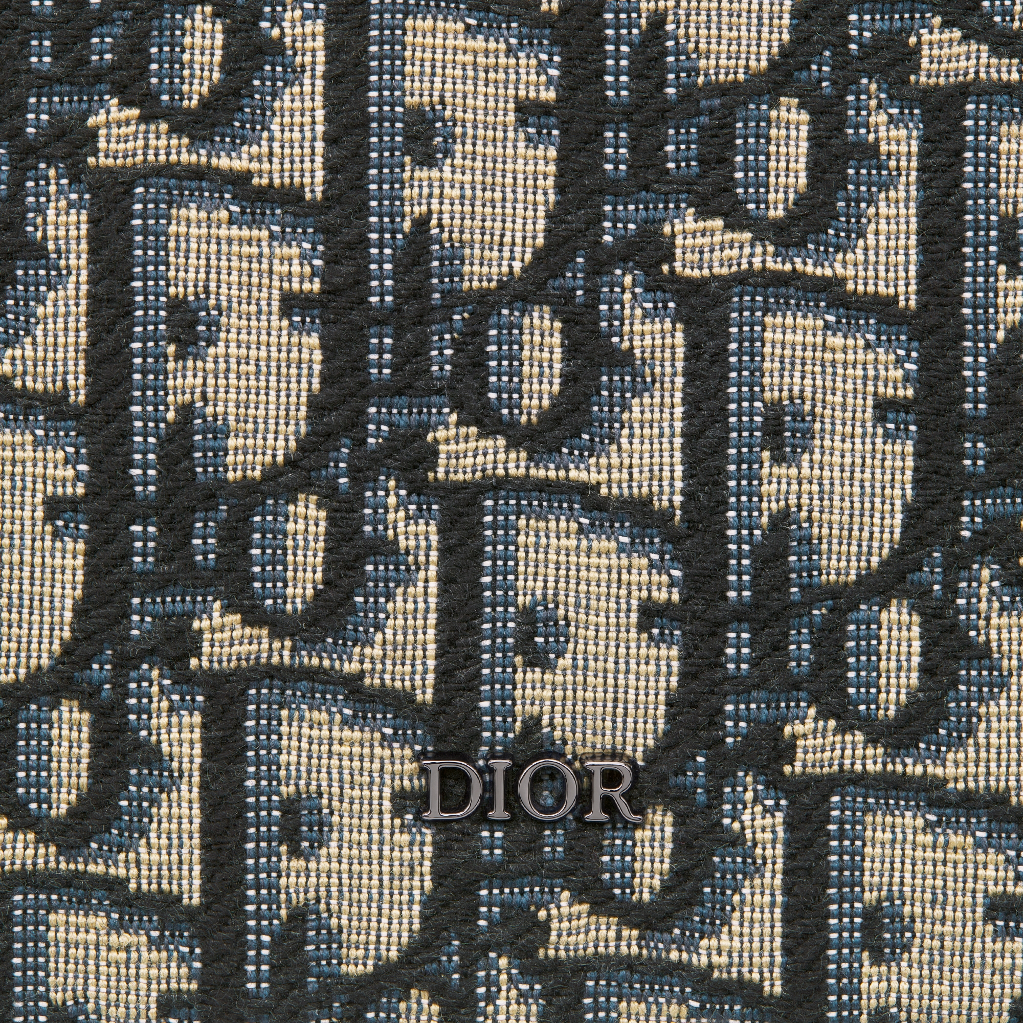 A5 Triangle Pouch Beige and Black Dior Oblique Jacquard E09