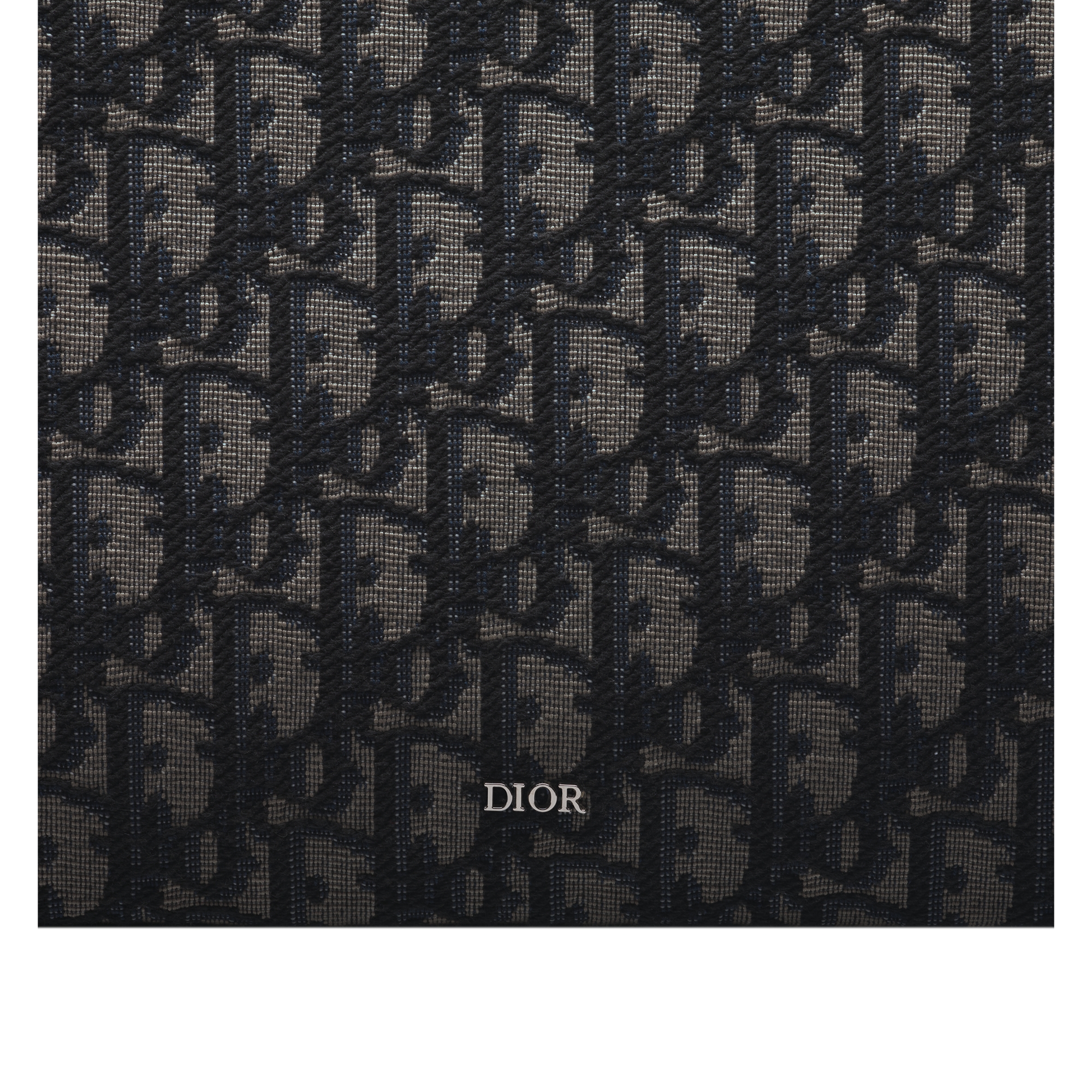 A5 Triangle Pouch Beige and Black Dior Oblique Jacquard E09